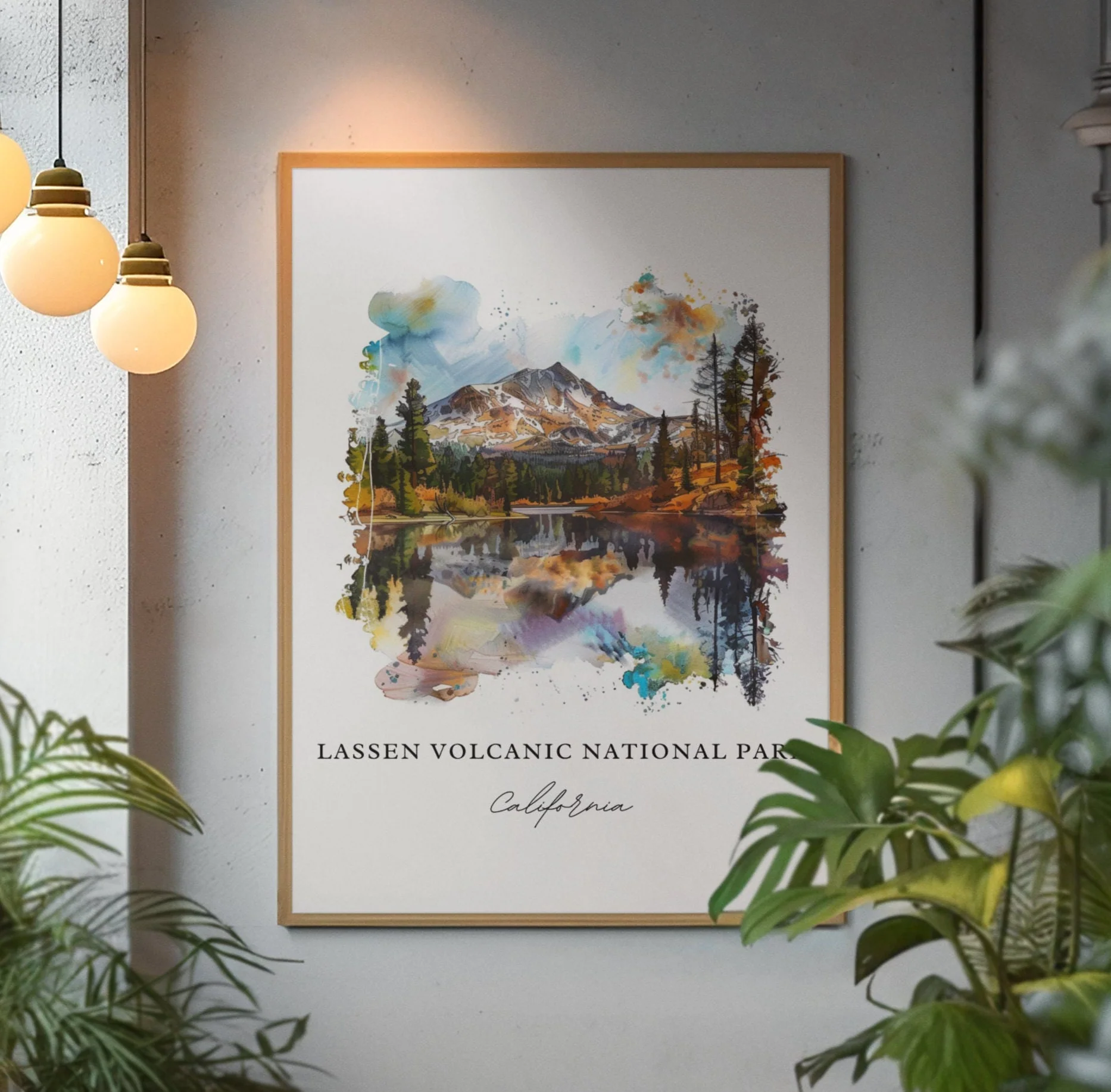 Lassen National Park, California – Watercolor Art Print - Image 3