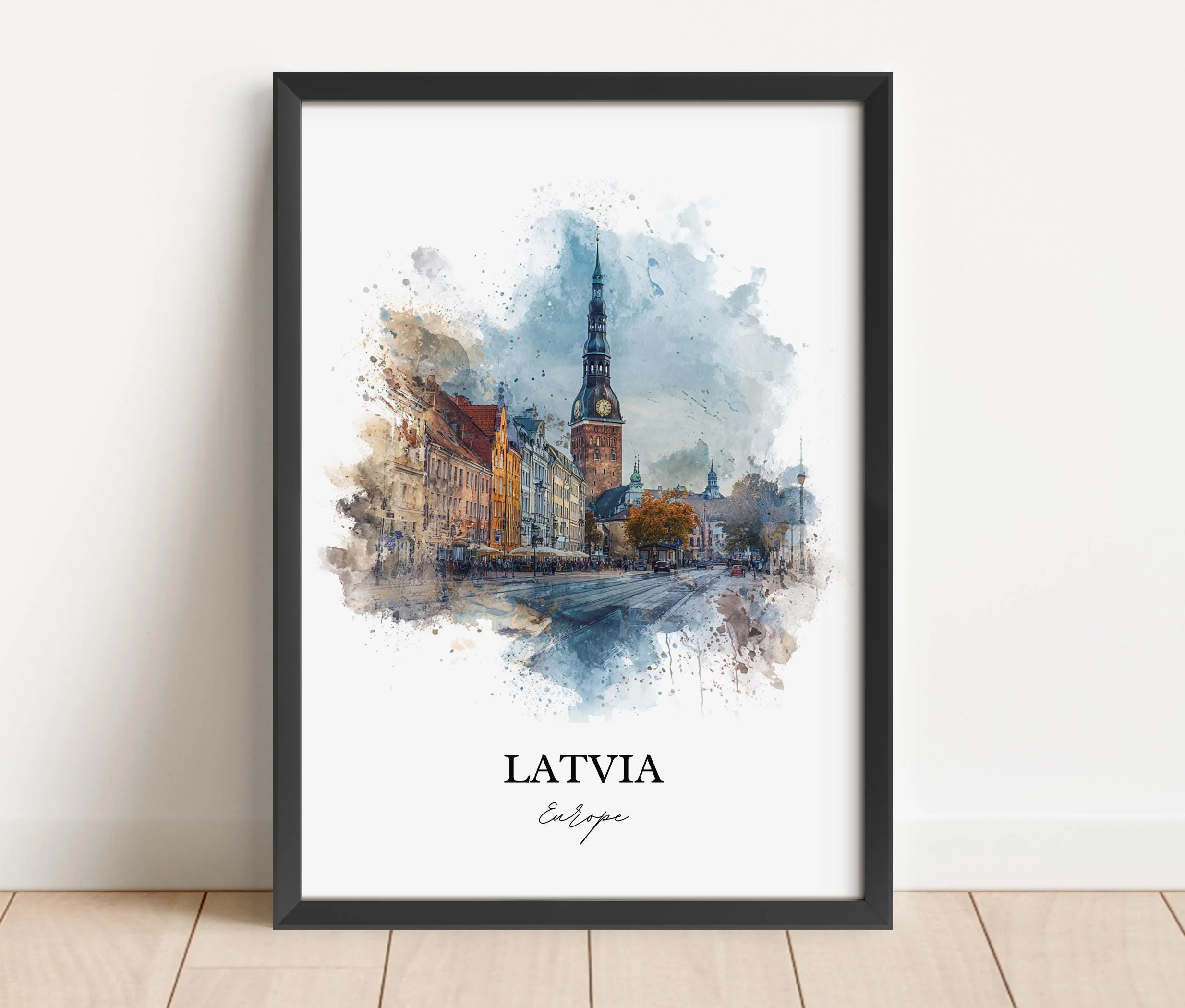 Latvia, Latvia – Watercolor Art Print - Image 6