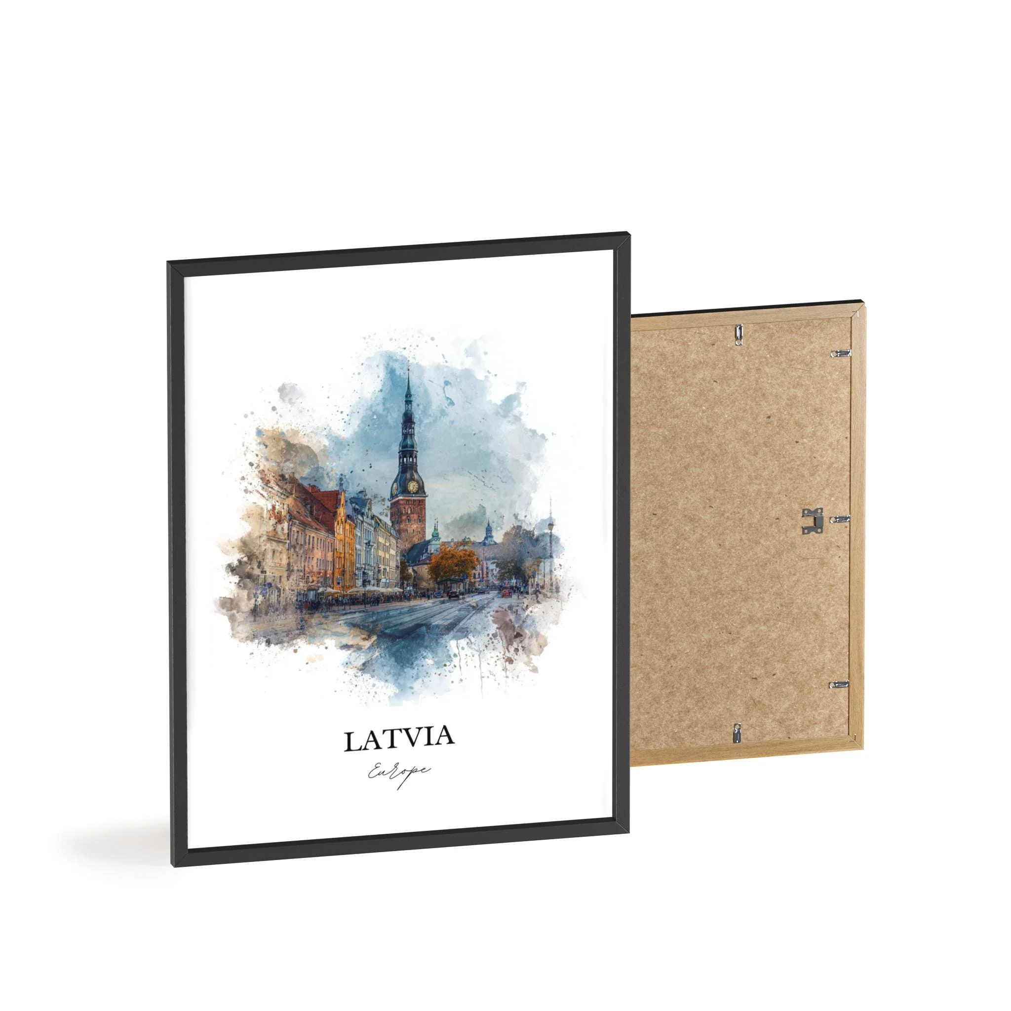 Latvia, Latvia – Watercolor Art Print - Image 8