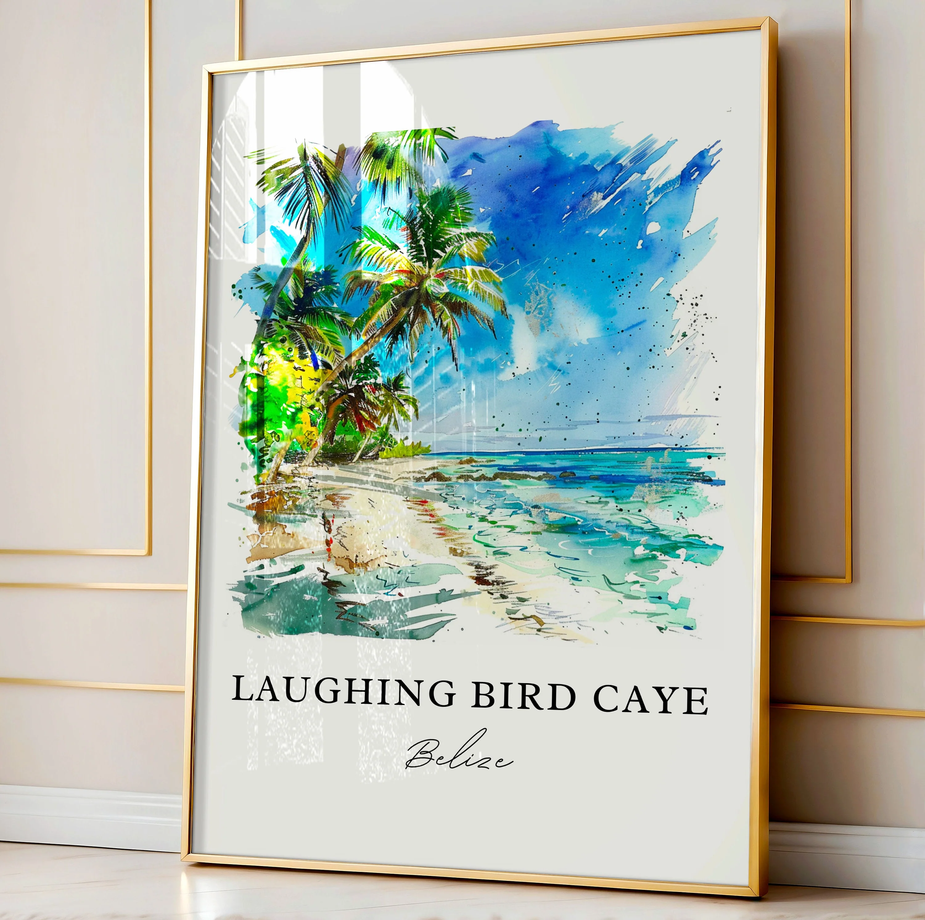 Laughing Bird Caye, Belize – Watercolor Art Print - Image 4