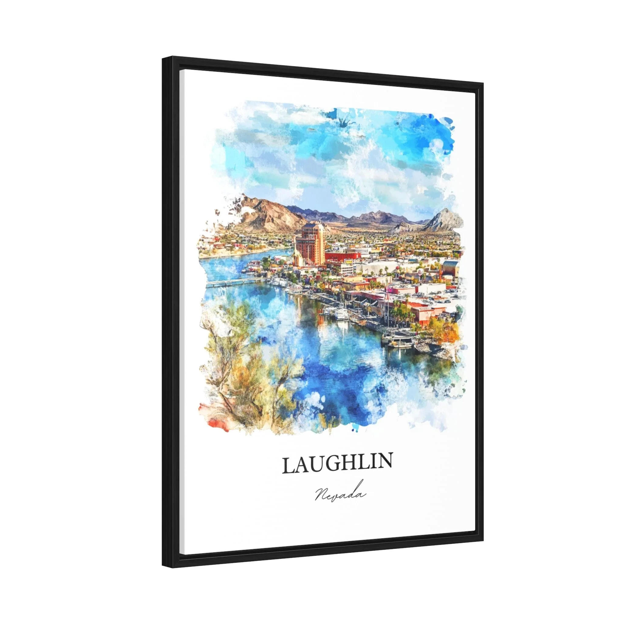 Laughlin, Nevada, USA – Watercolor Art Print - Image 8