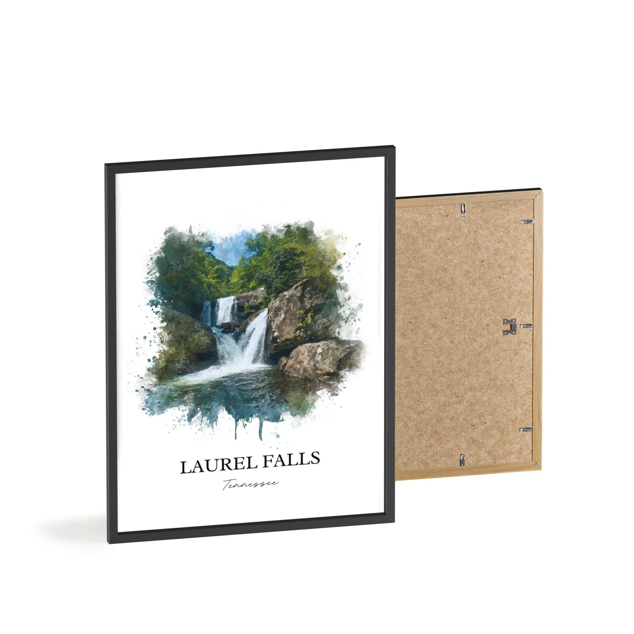 Laurel Falls, Tennessee, USA – Watercolor Art Print - Image 8