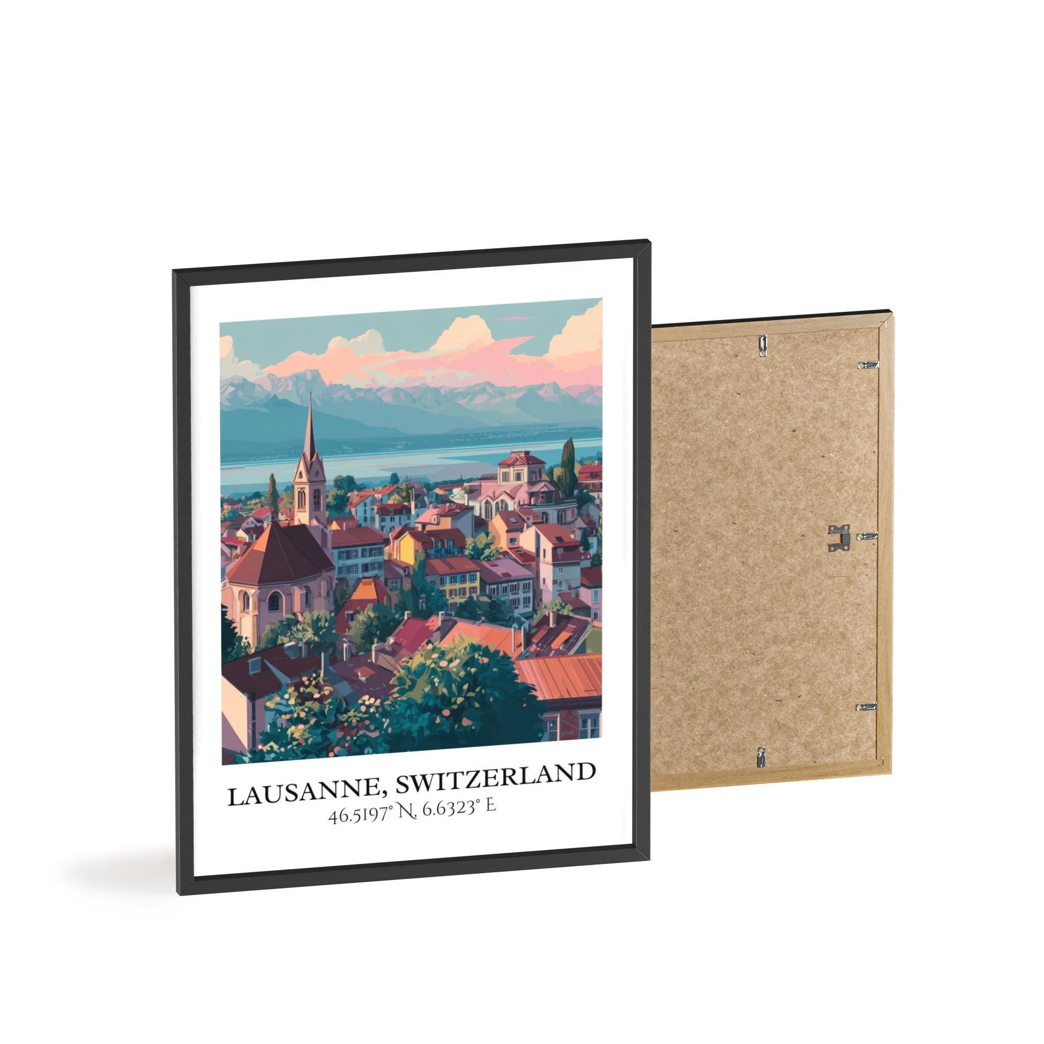 Lausanne, Switzerland – Watercolor Art Print - Image 8