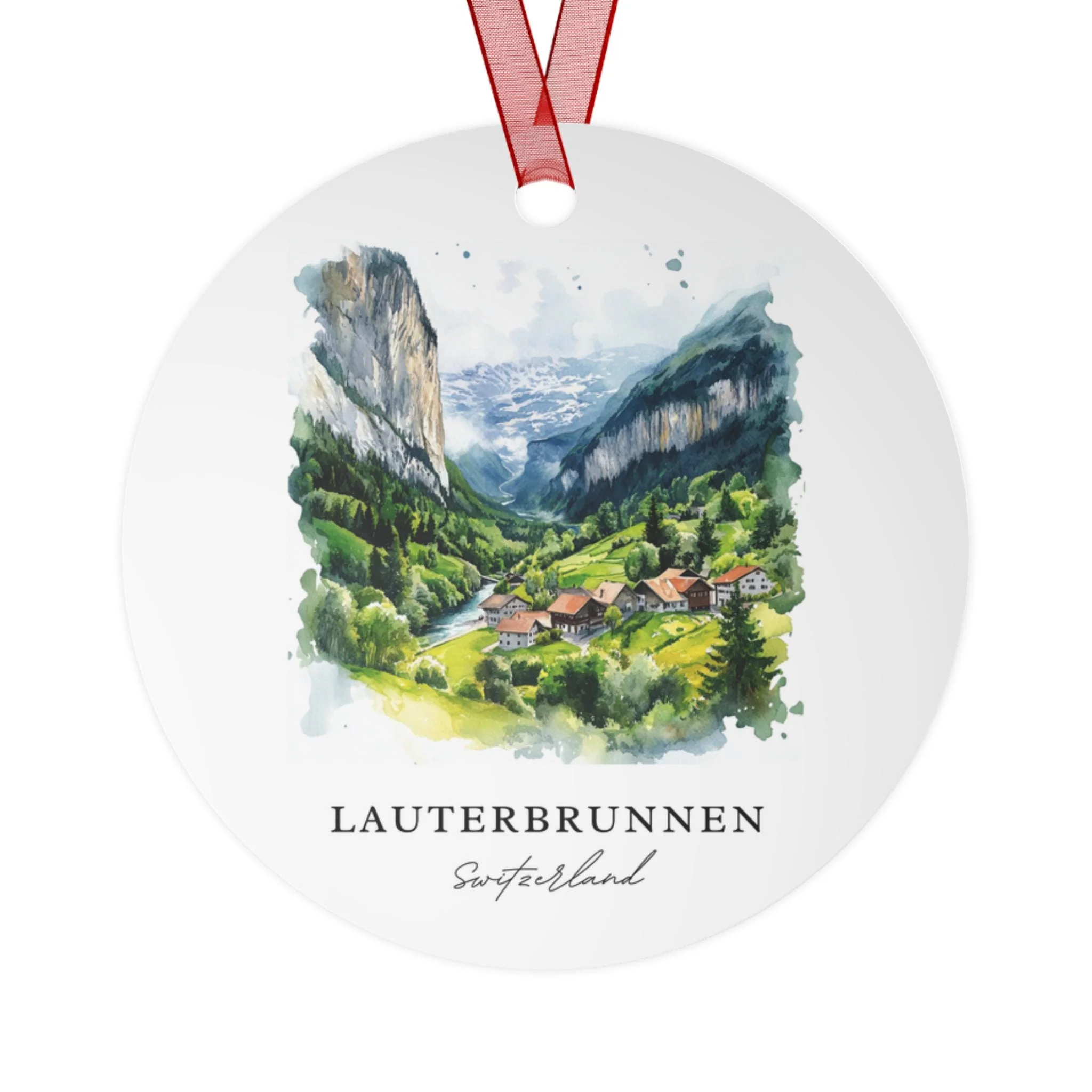 Lauterbrunnen Ornament: Unique Lauterbrunnen Souvenir, Switzerland Xmas Decor, and Authentic Lauterbrunnen Gift