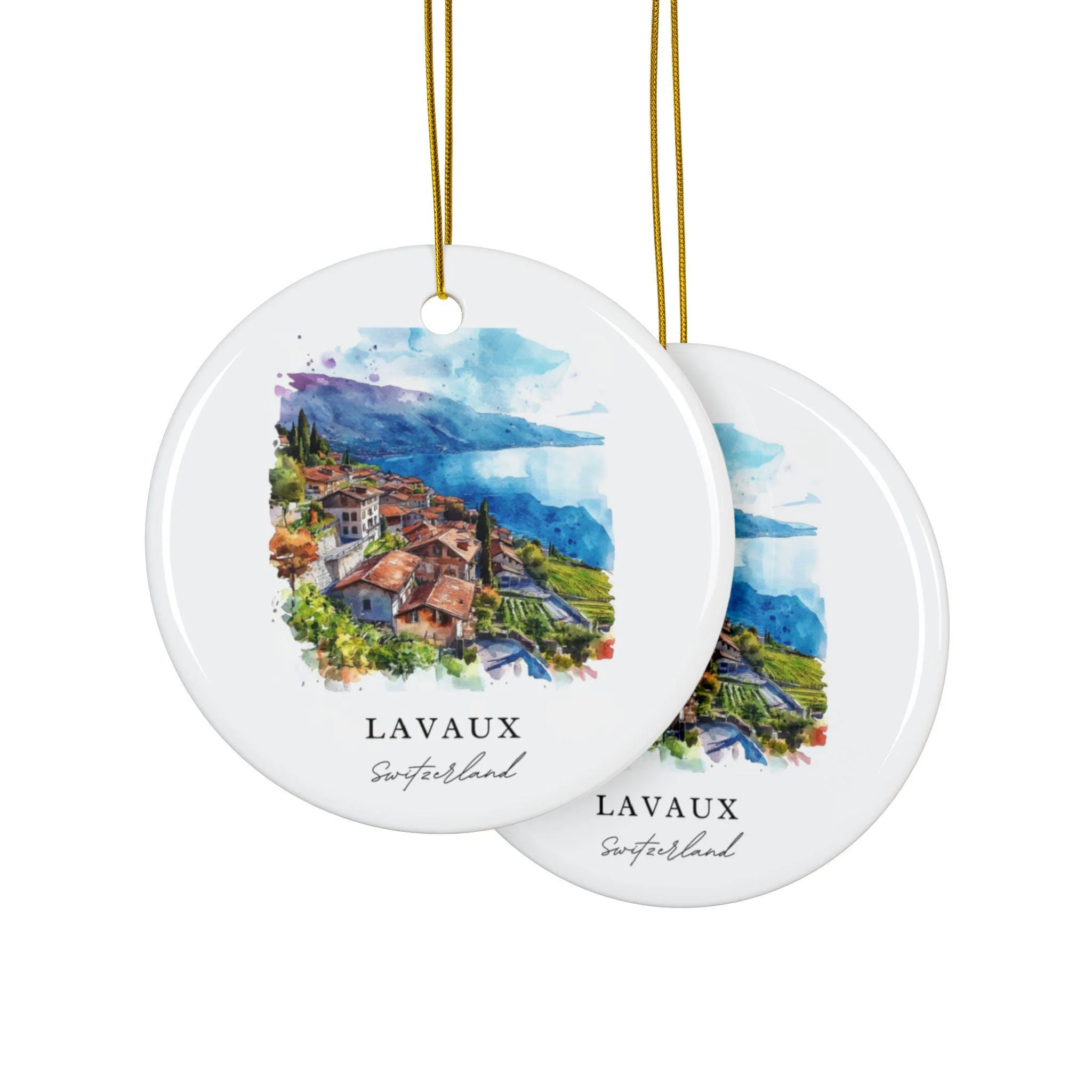 Lavaux Switzerland Ornament: Unique Lavaux Souvenir, Lavaux Decor, and Authentic Lavaux Switzerland Gift - Image 2