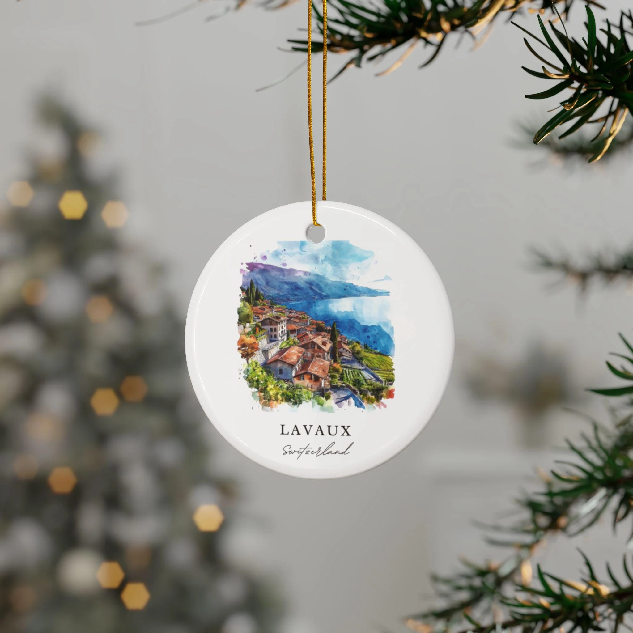 Lavaux Switzerland Ornament: Unique Lavaux Souvenir, Lavaux Decor, and Authentic Lavaux Switzerland Gift - Image 3