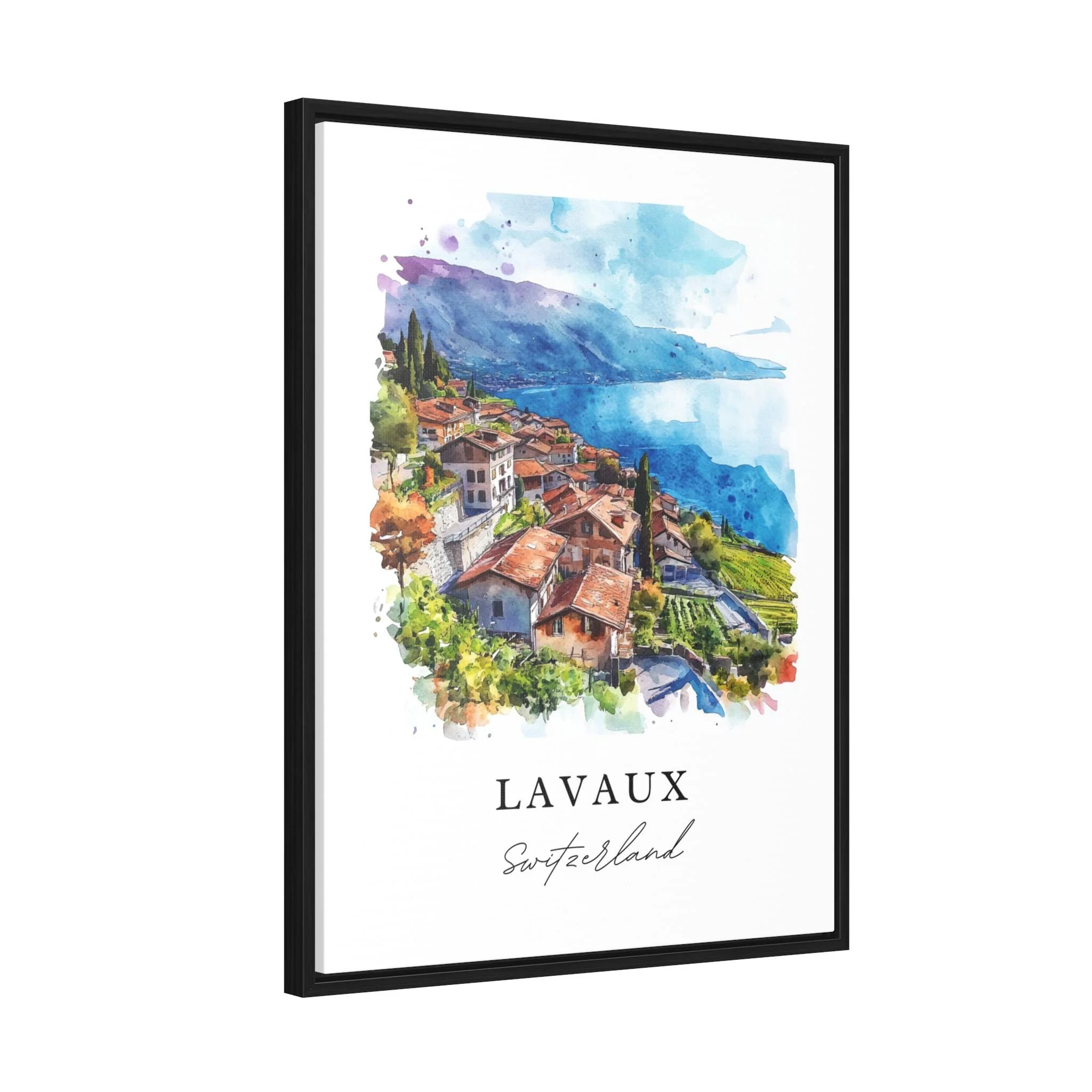 Lavaux, Switzerland – Watercolor Art Print - Image 6