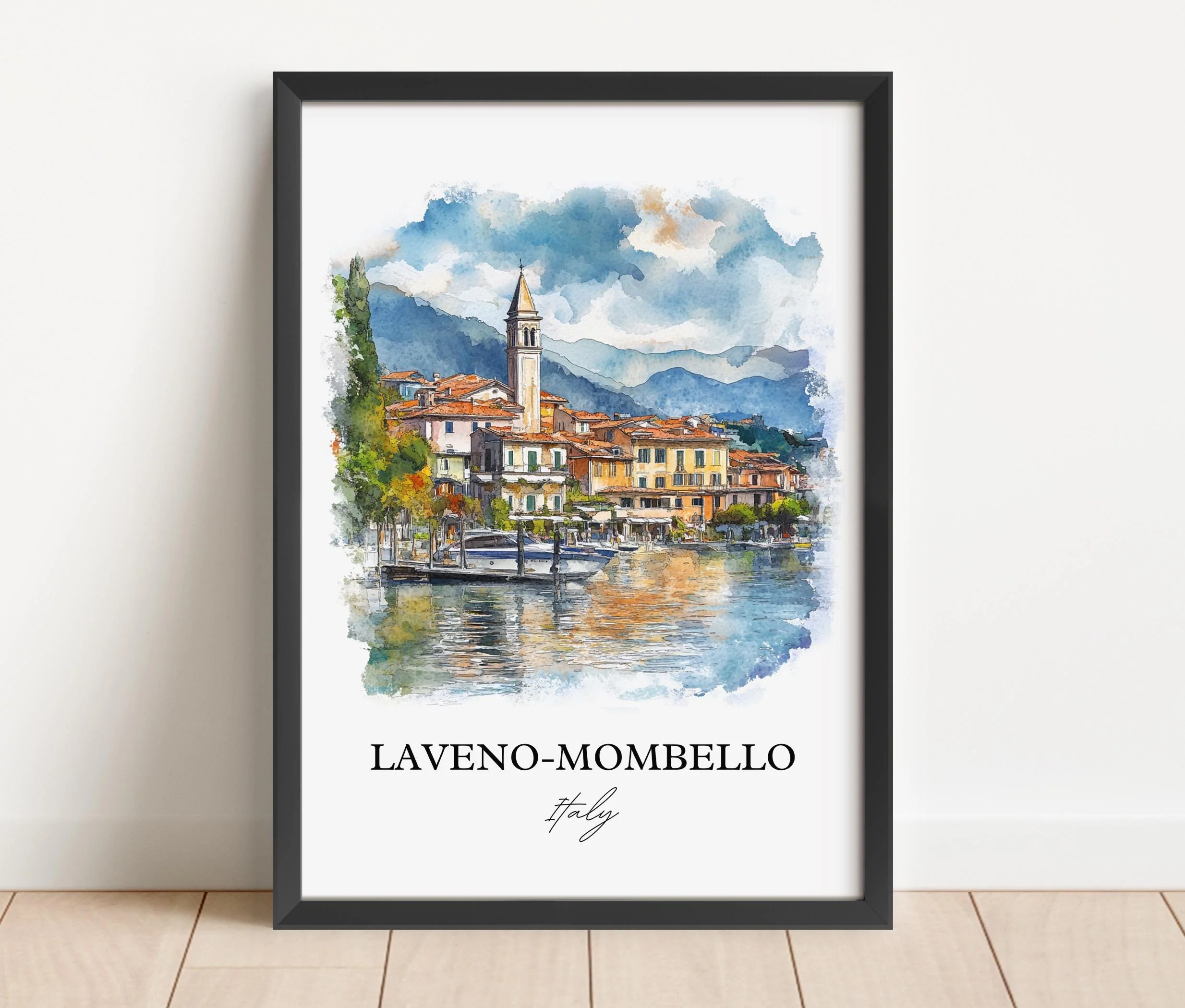 Laveno-Mombello, Italy – Watercolor Art Print - Image 6