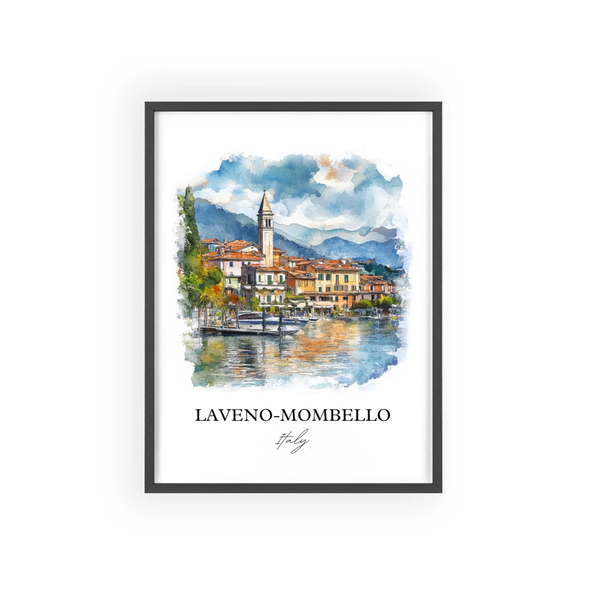 Laveno-Mombello, Italy – Watercolor Art Print - Image 7