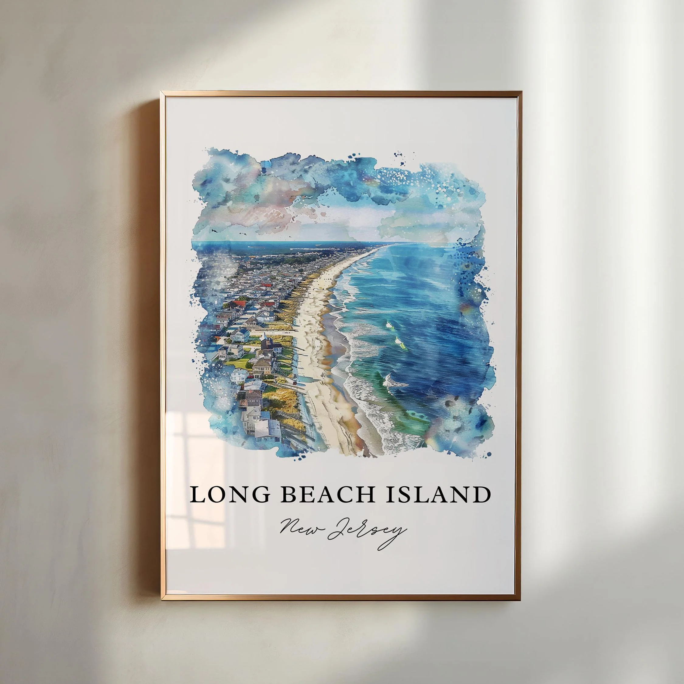 Long Beach Island, New Jersey – Watercolor Art Print - Image 4