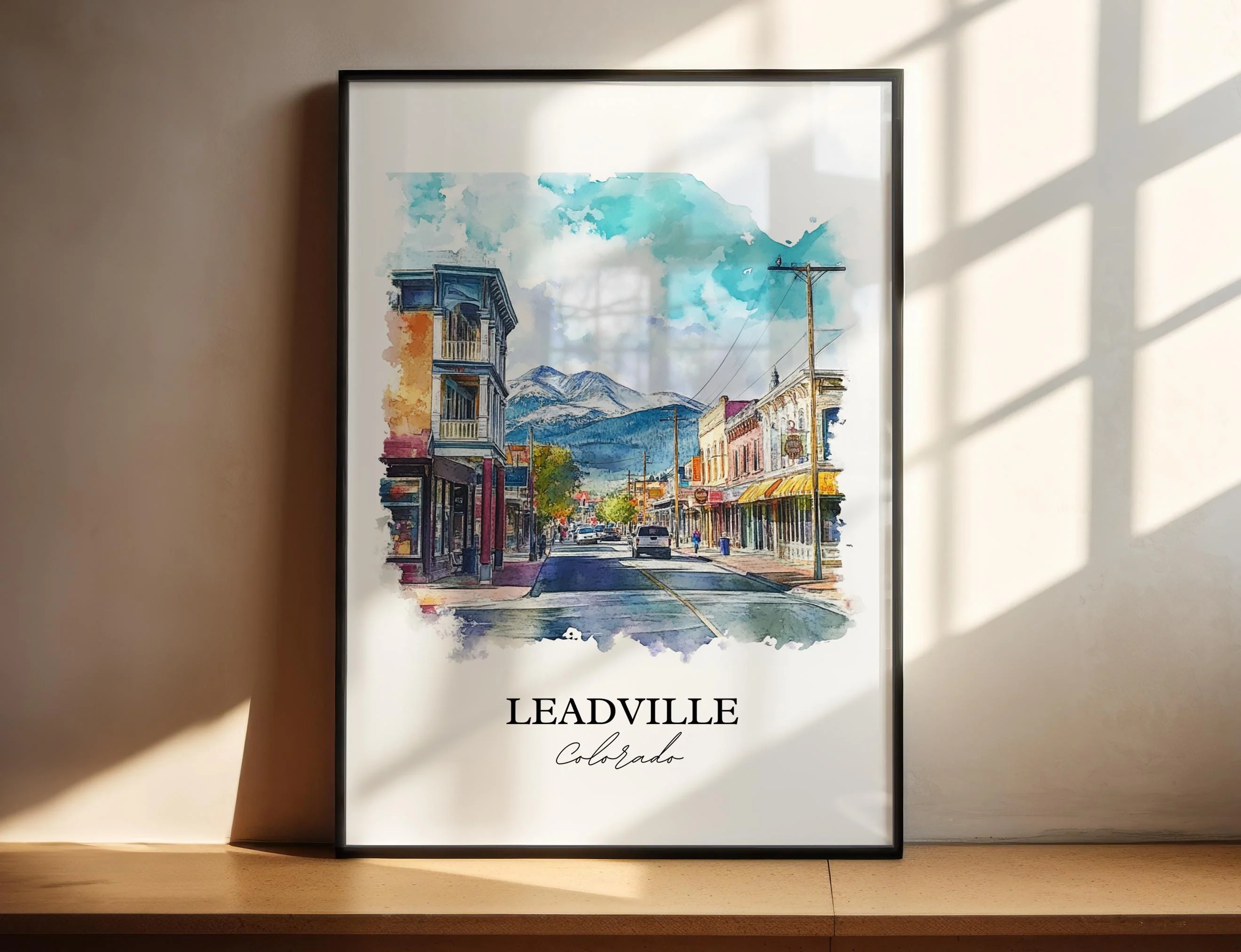 Leadville, CO, USA – Watercolor Art Print