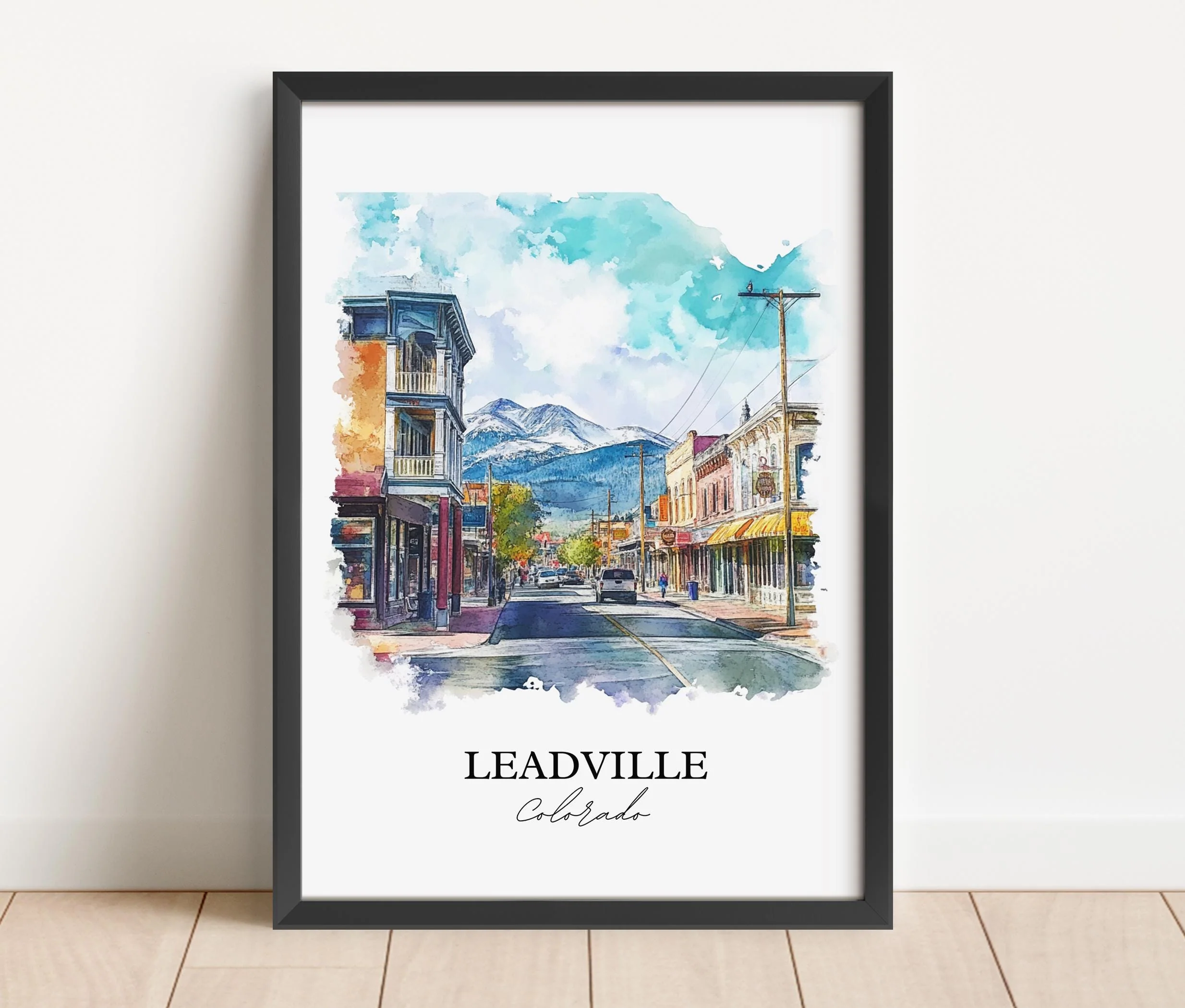 Leadville, CO, USA – Watercolor Art Print - Image 6