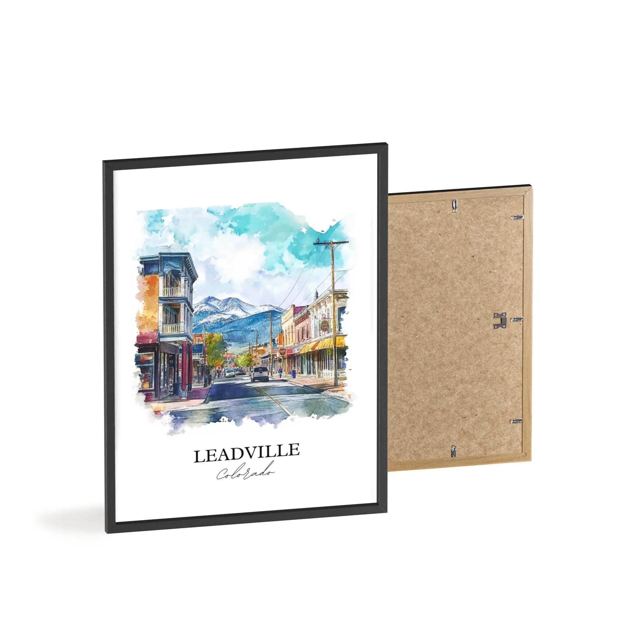 Leadville, CO, USA – Watercolor Art Print - Image 8