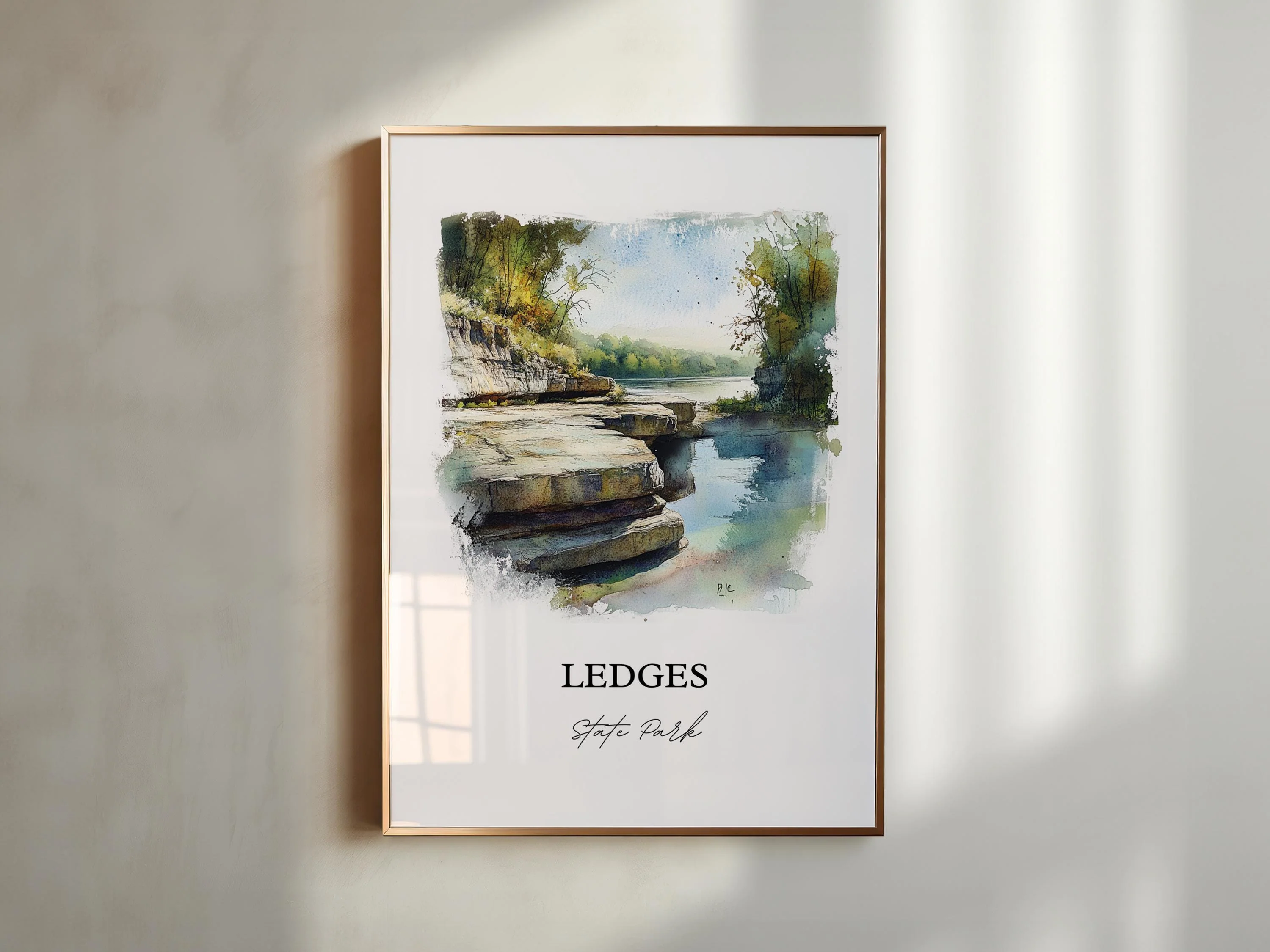Ledges State Park, Iowa – Watercolor Art Print - Image 5