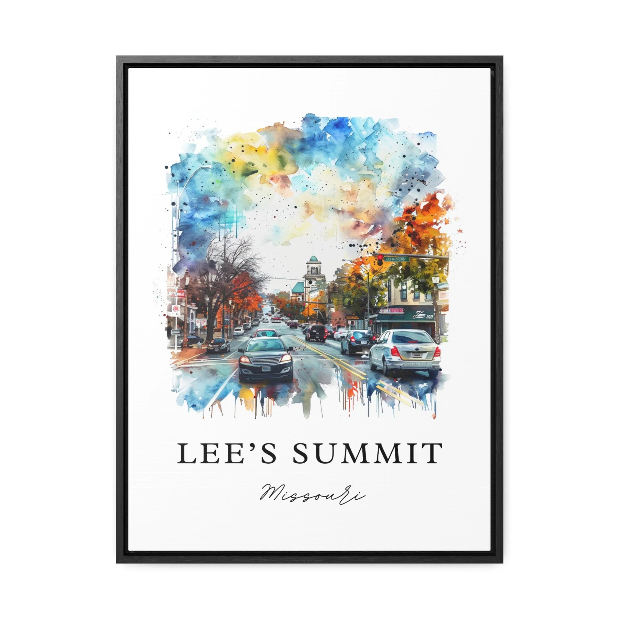 Lee's Summit, USA – Watercolor Art Print - Image 6