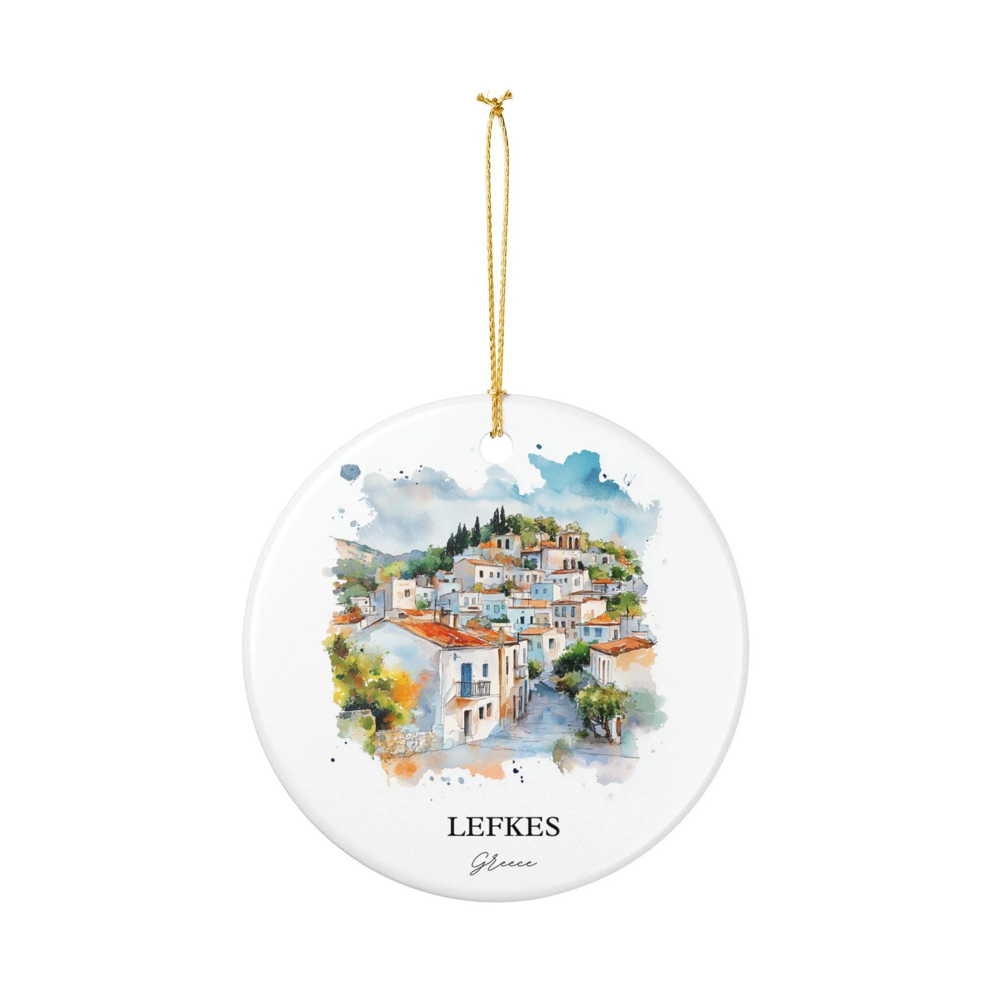 Lefkes Greece Ornament: Unique Lefkes Souvenir, Lefkes Xmas Decor, and Authentic Lefkes Greece Gift - Image 2