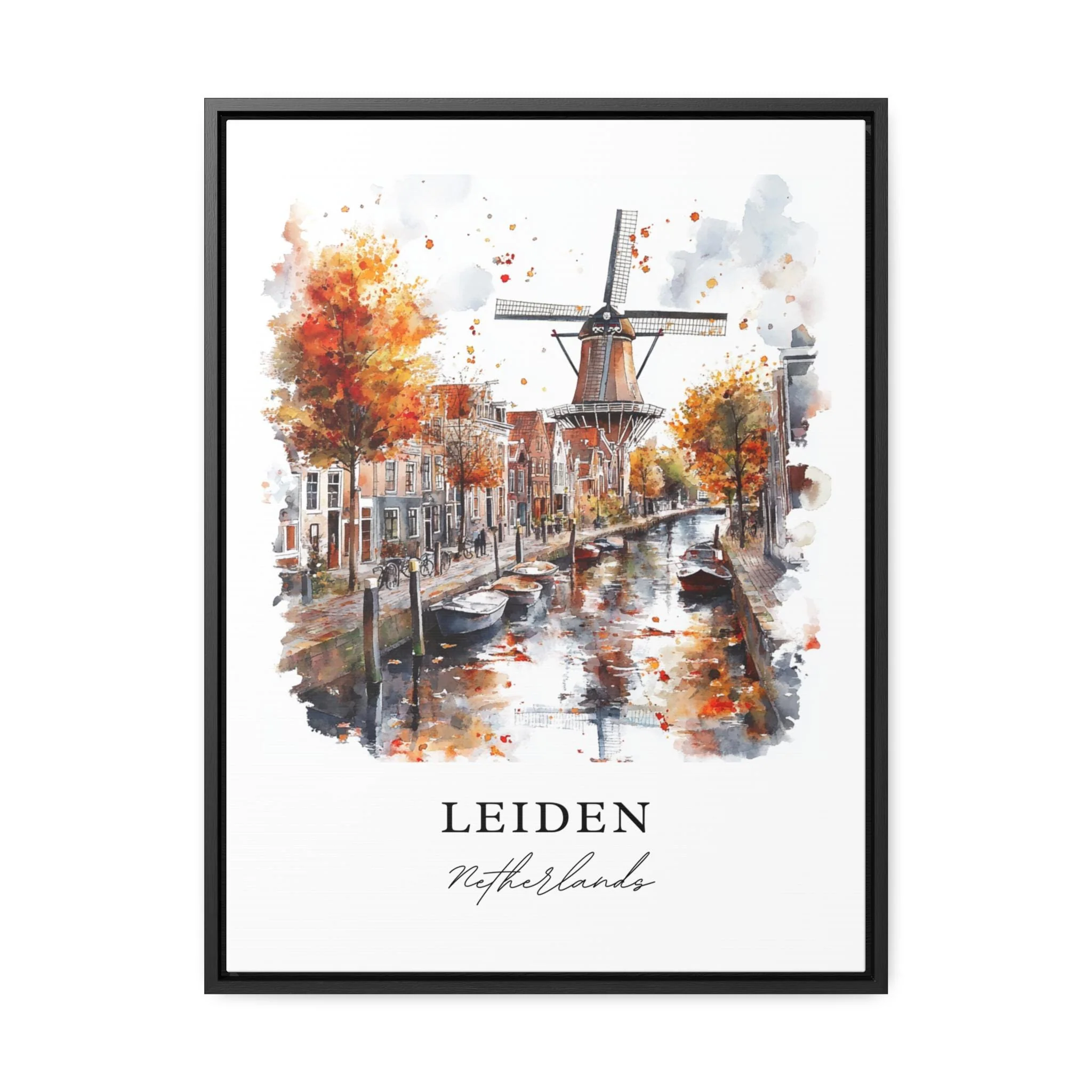 Leiden, Netherlands – Watercolor Art Print - Image 6