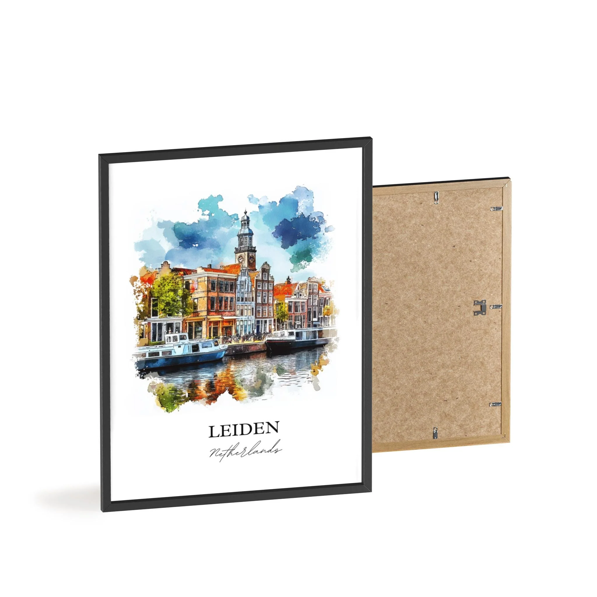 Leiden, Netherlands – Watercolor Art Print - Image 8