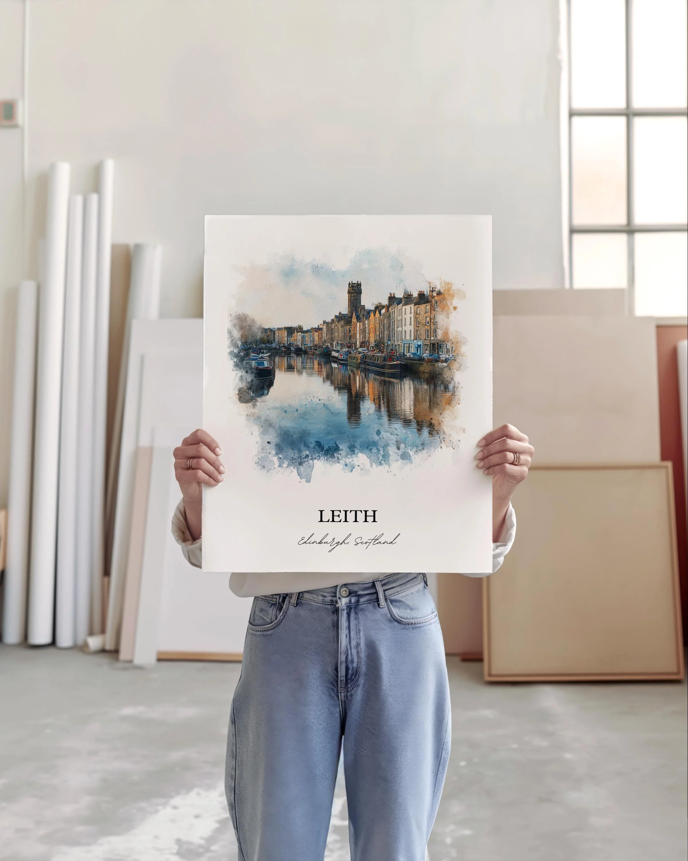 Leith, Scotland – Watercolor Art Print - Image 5