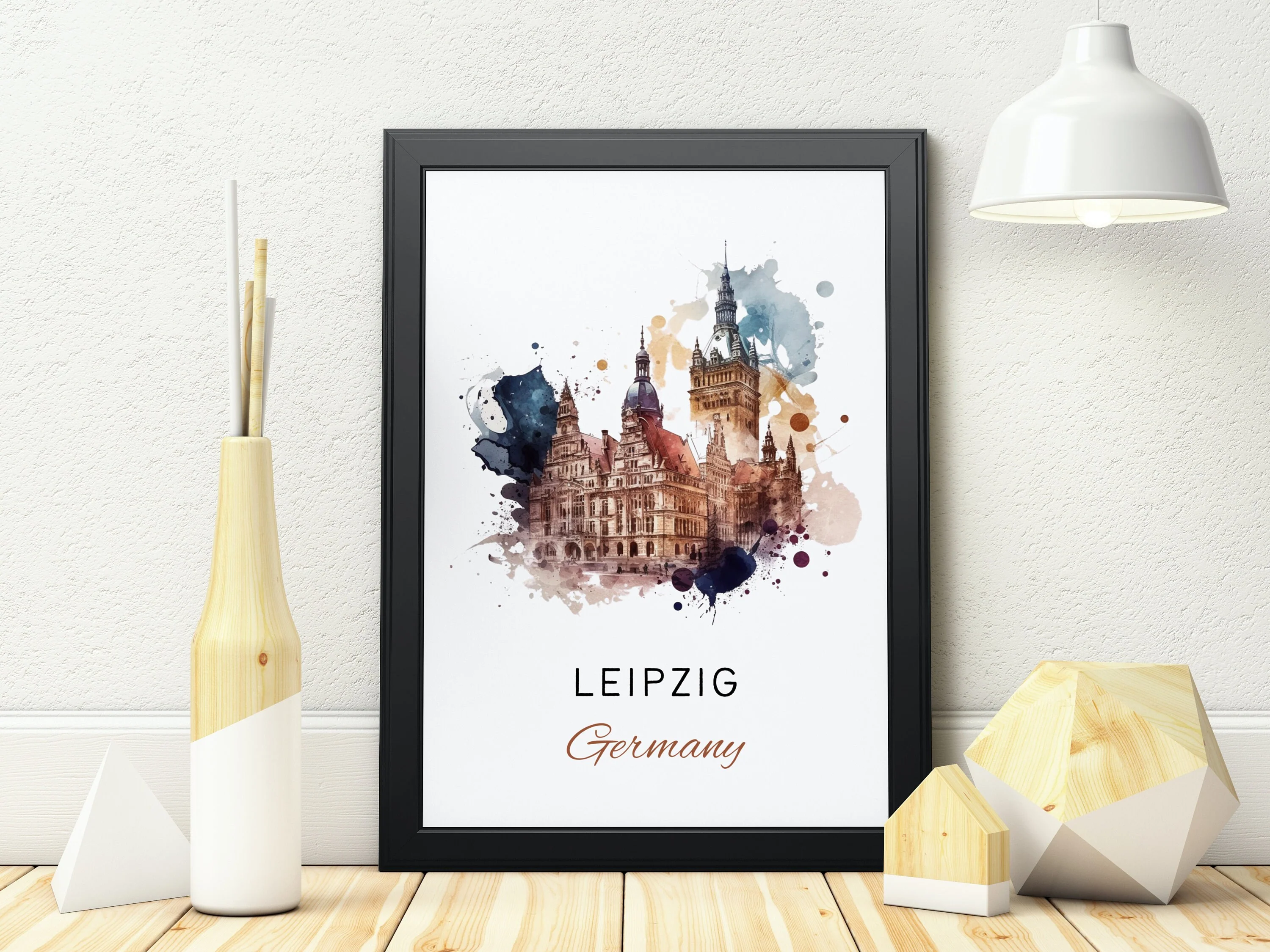 Leipzig, Germany – Watercolor Art Print