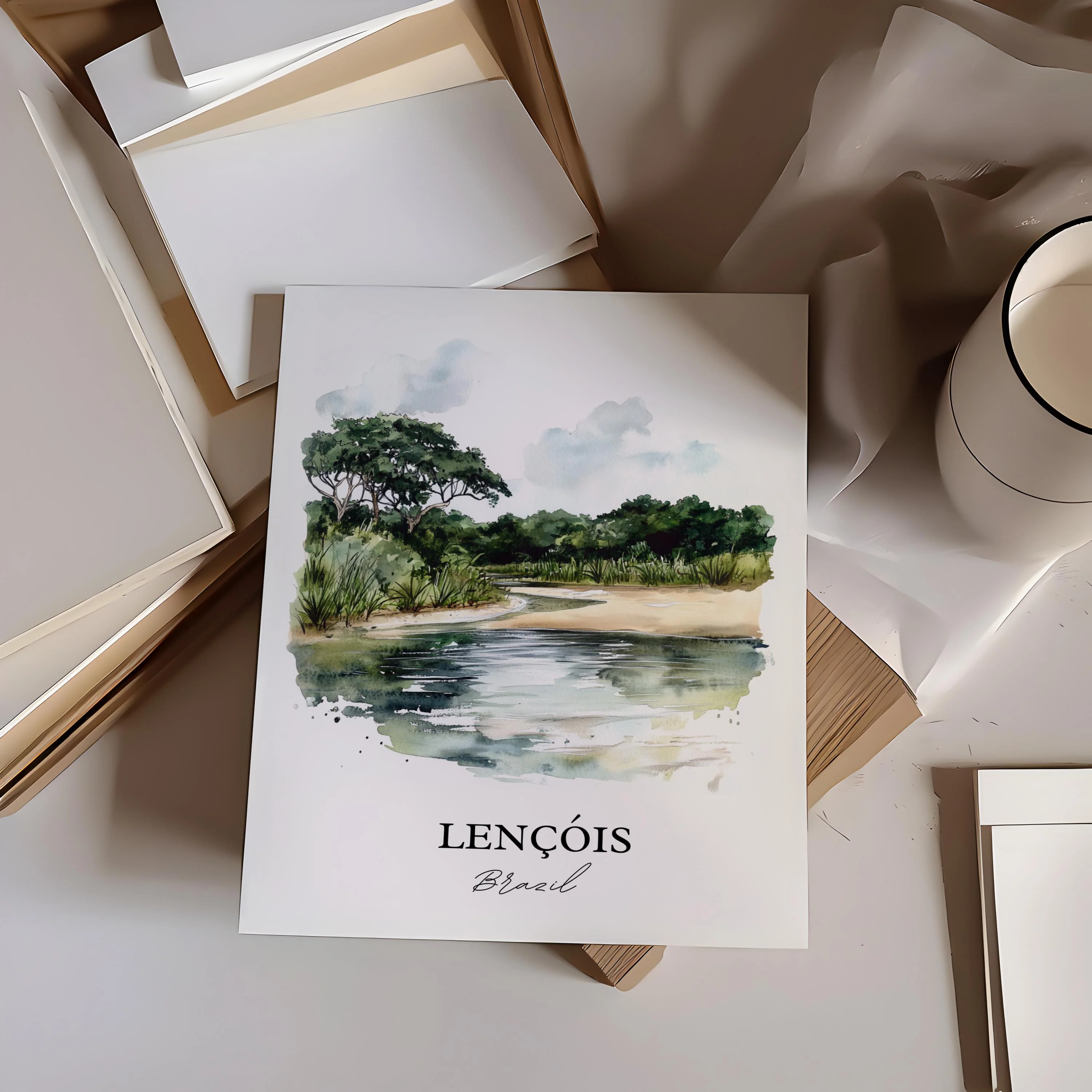 Lençóis, Brazil – Watercolor Art Print - Image 6