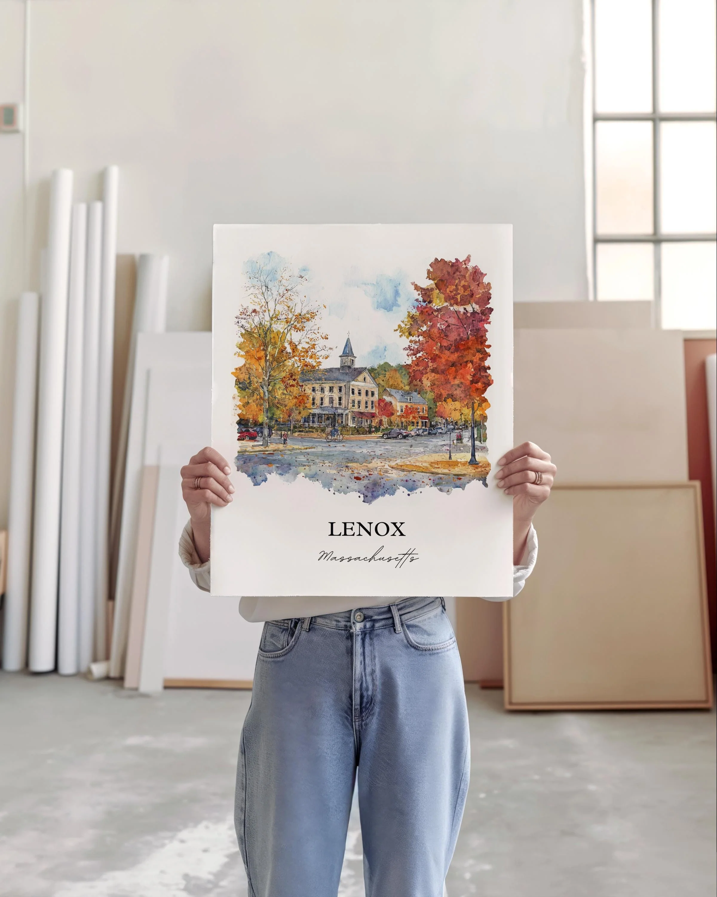 Lenox, Massachusetts, Massachusetts – Watercolor Art Print - Image 5