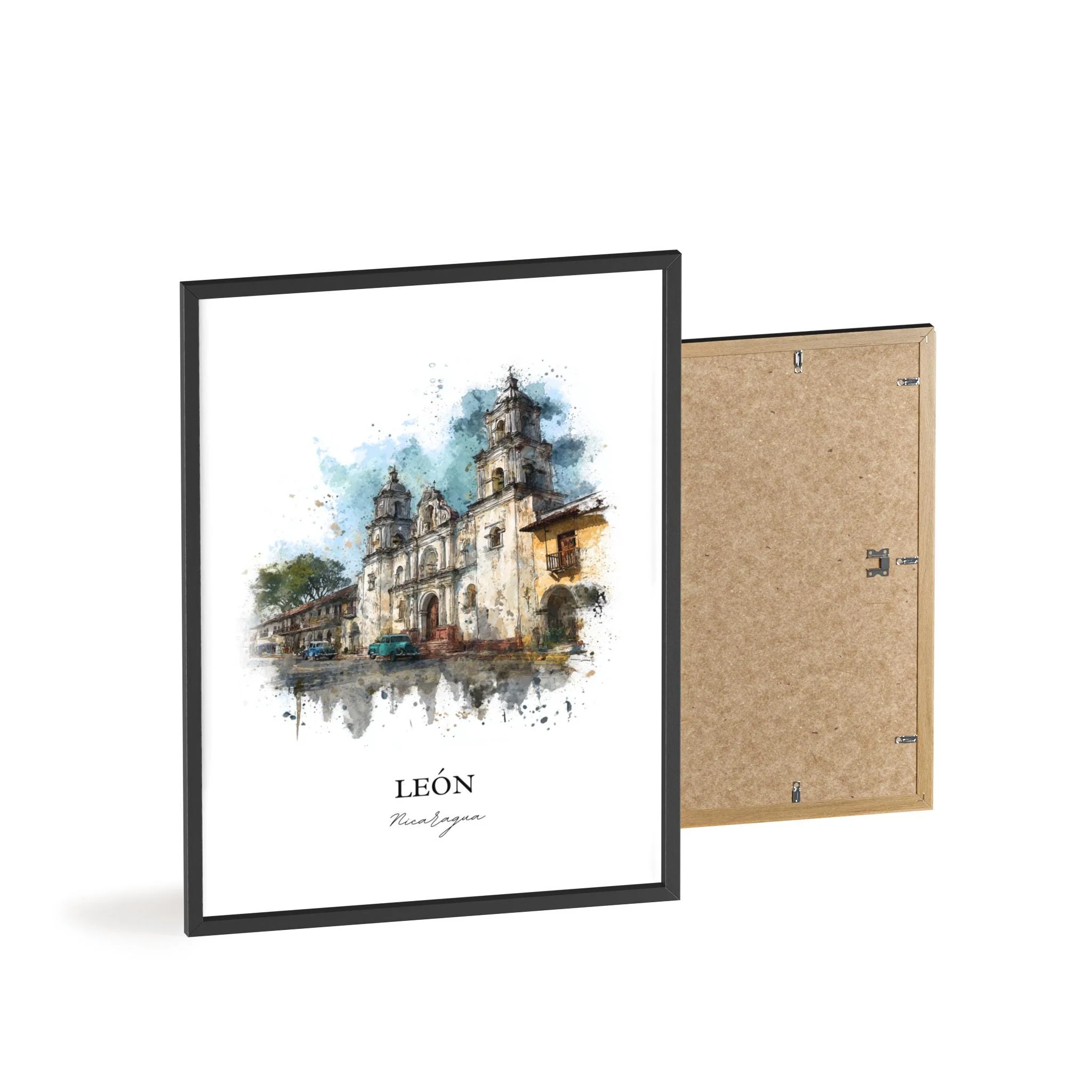 León, Nicaragua – Watercolor Art Print - Image 10