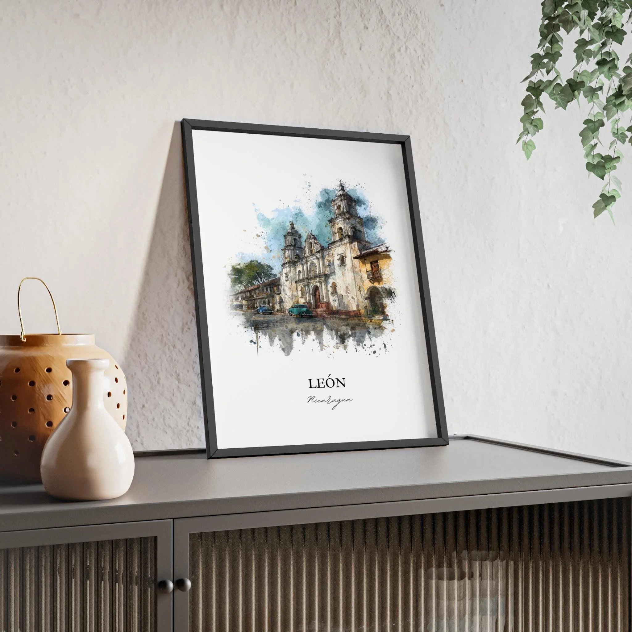 León, Nicaragua – Watercolor Art Print - Image 11