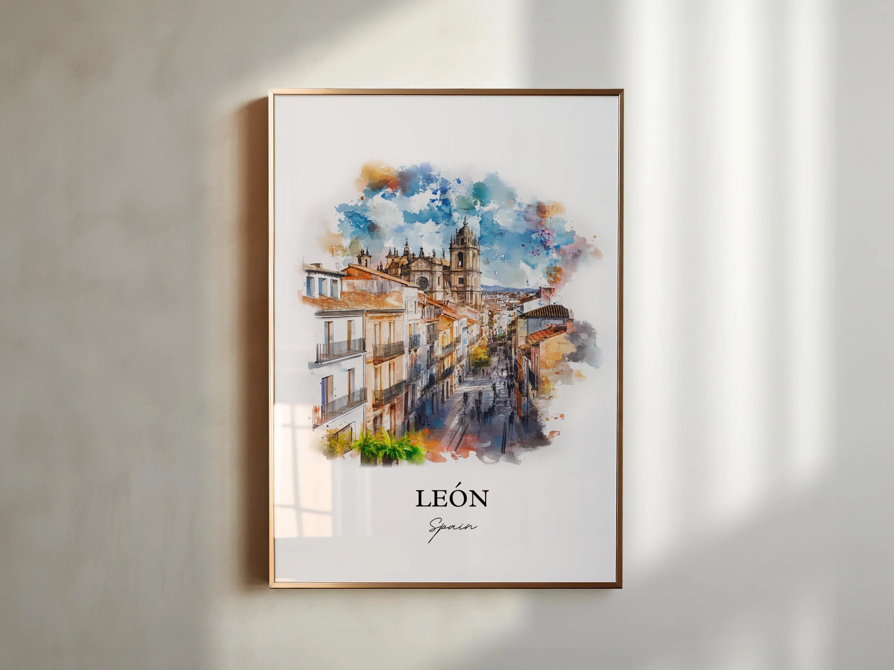 León, Spain – Watercolor Art Print - Image 5