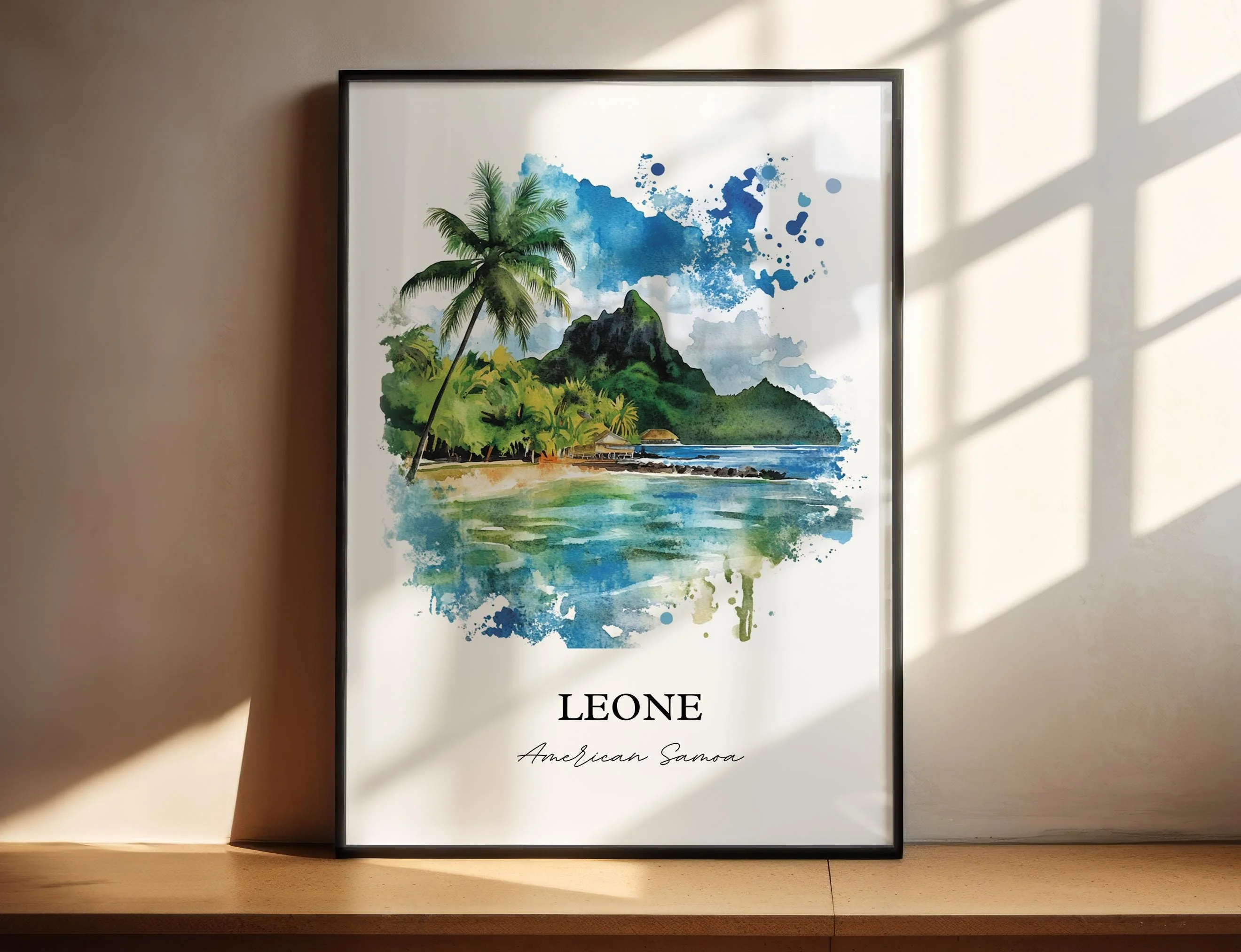 Leone, American Samoa – Watercolor Art Print