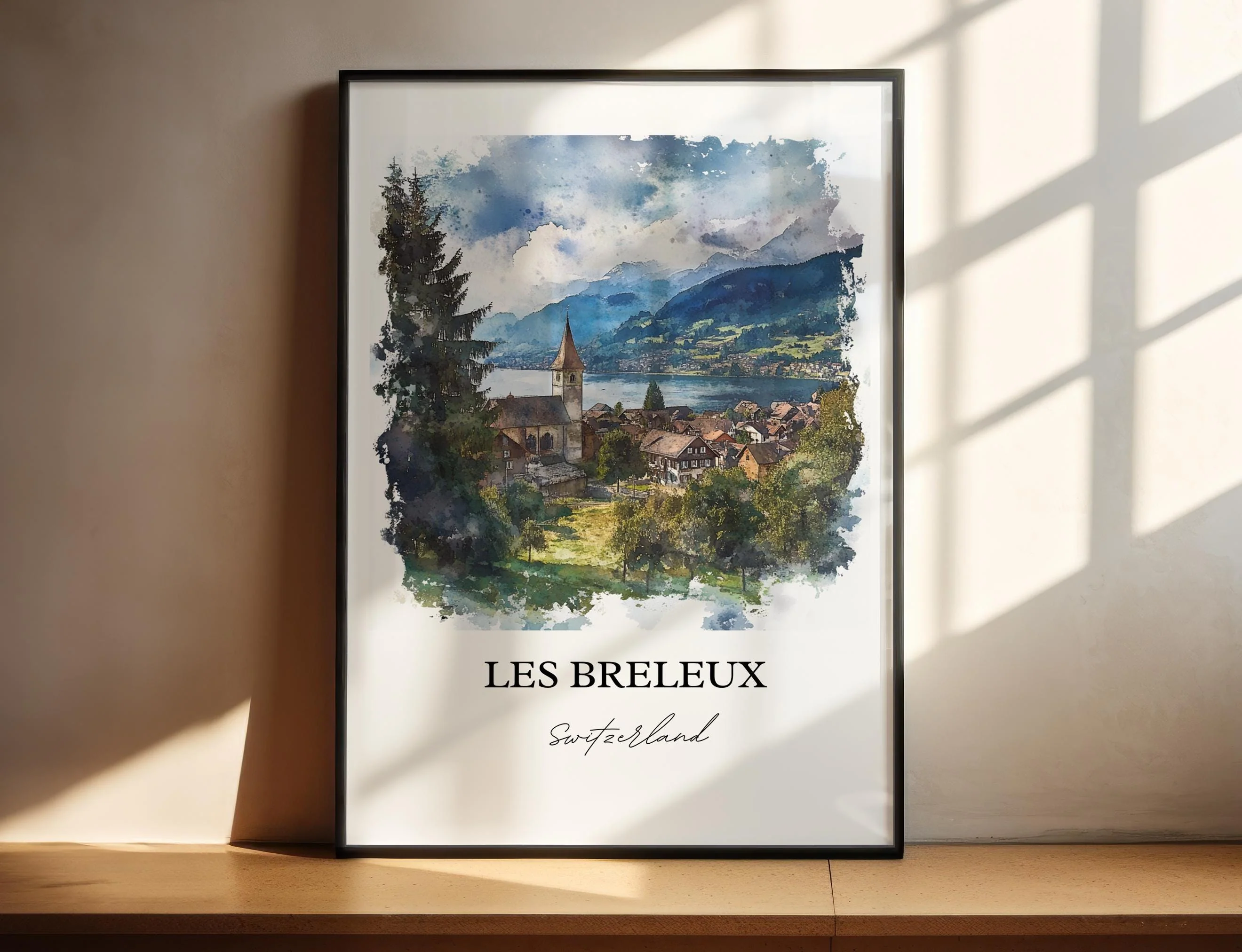 Les Breuleux, Switzerland – Watercolor Art Print