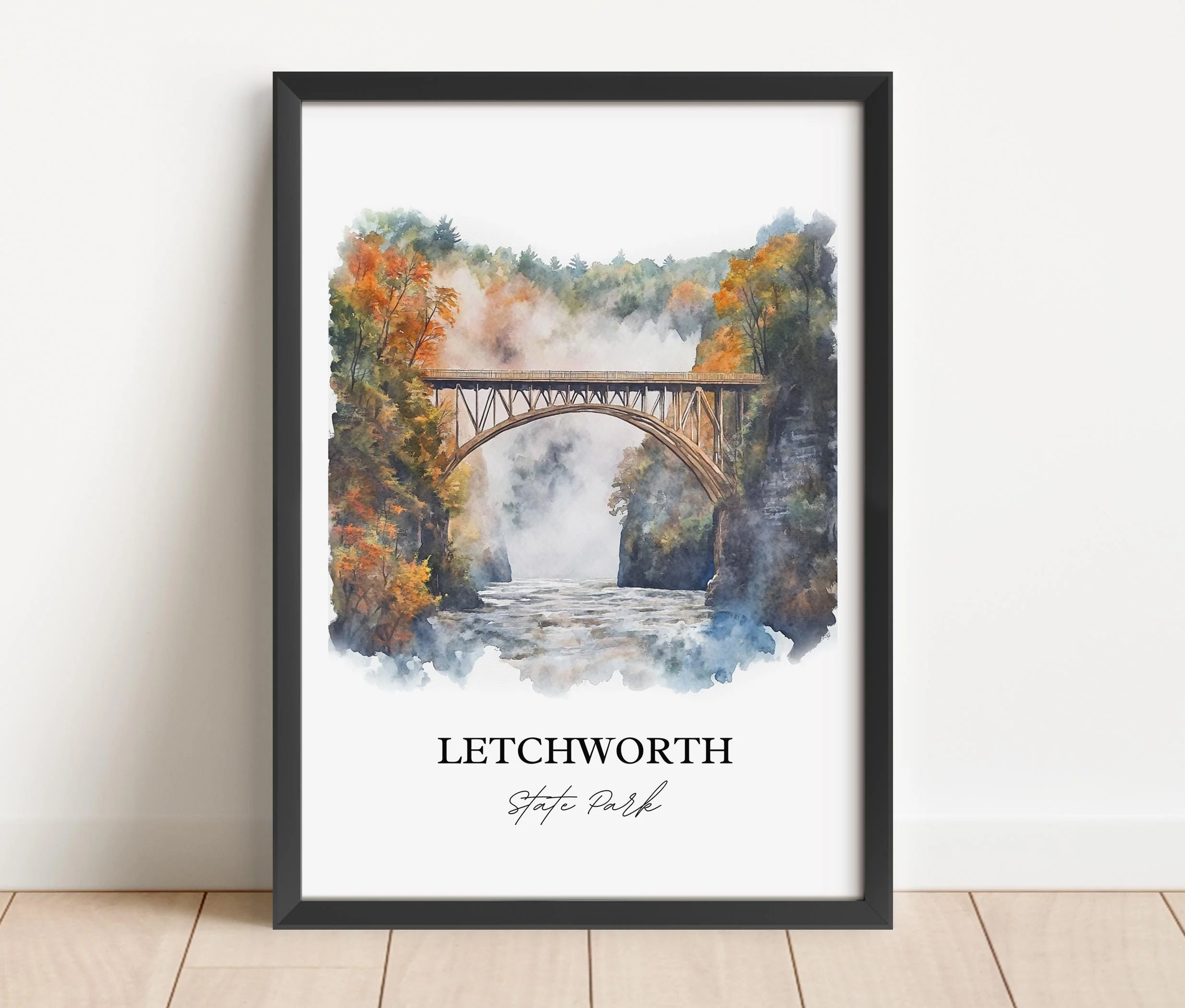 Letchworth State Park, USA – Watercolor Art Print - Image 6