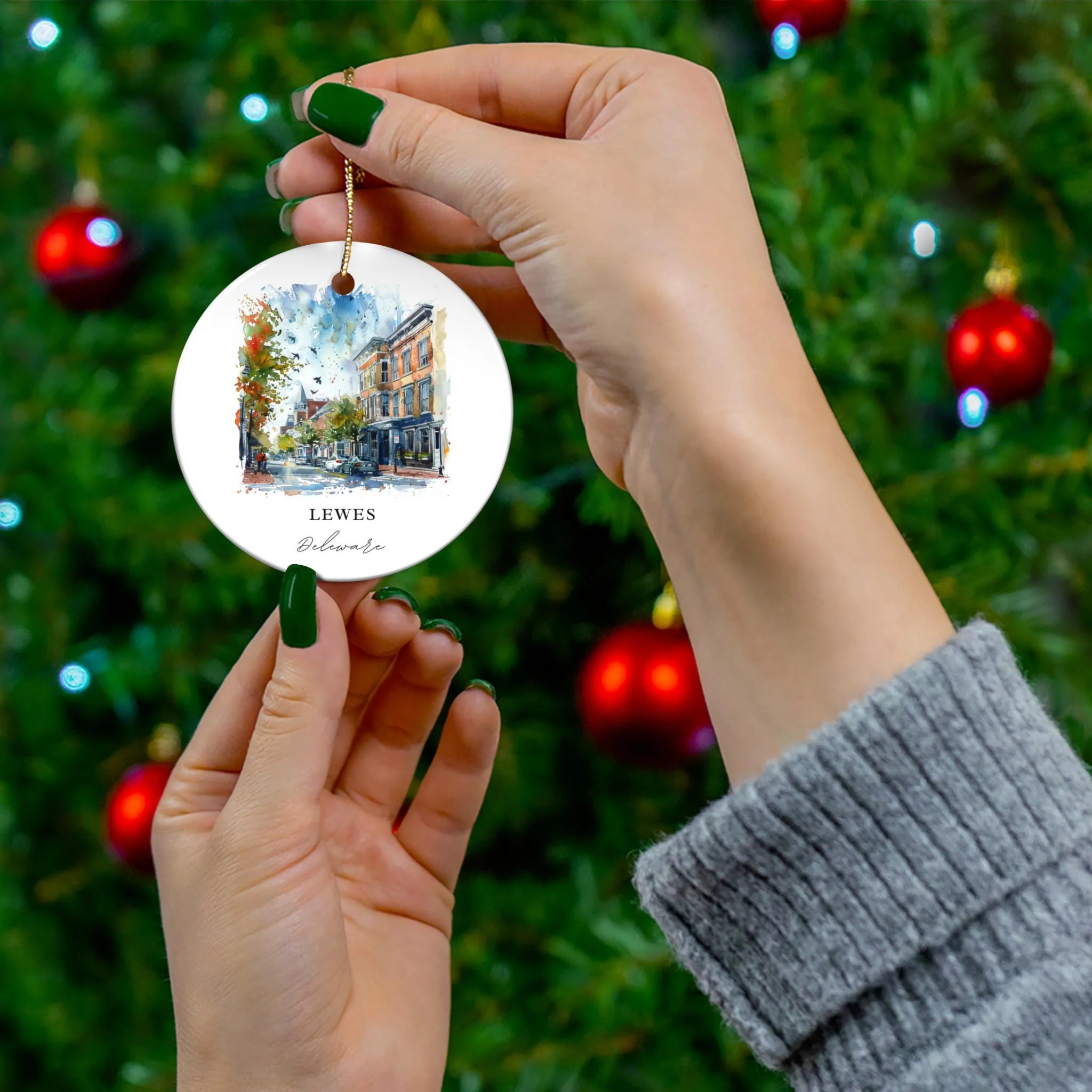 Lewes DE Ornament: Unique Lewes Deleware Souvenir, Lewes DE Xmas Decor, and Authentic Lewes DE Christmas Gift - Image 3