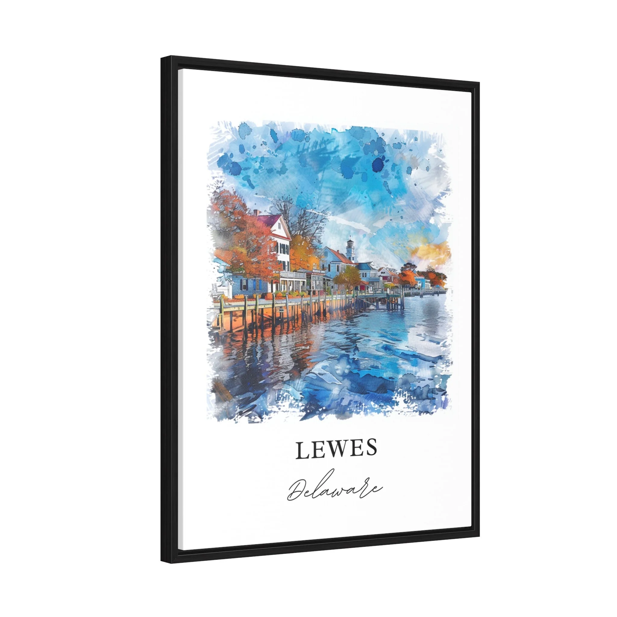 Lewes, Delaware, Delaware – Watercolor Art Print - Image 6
