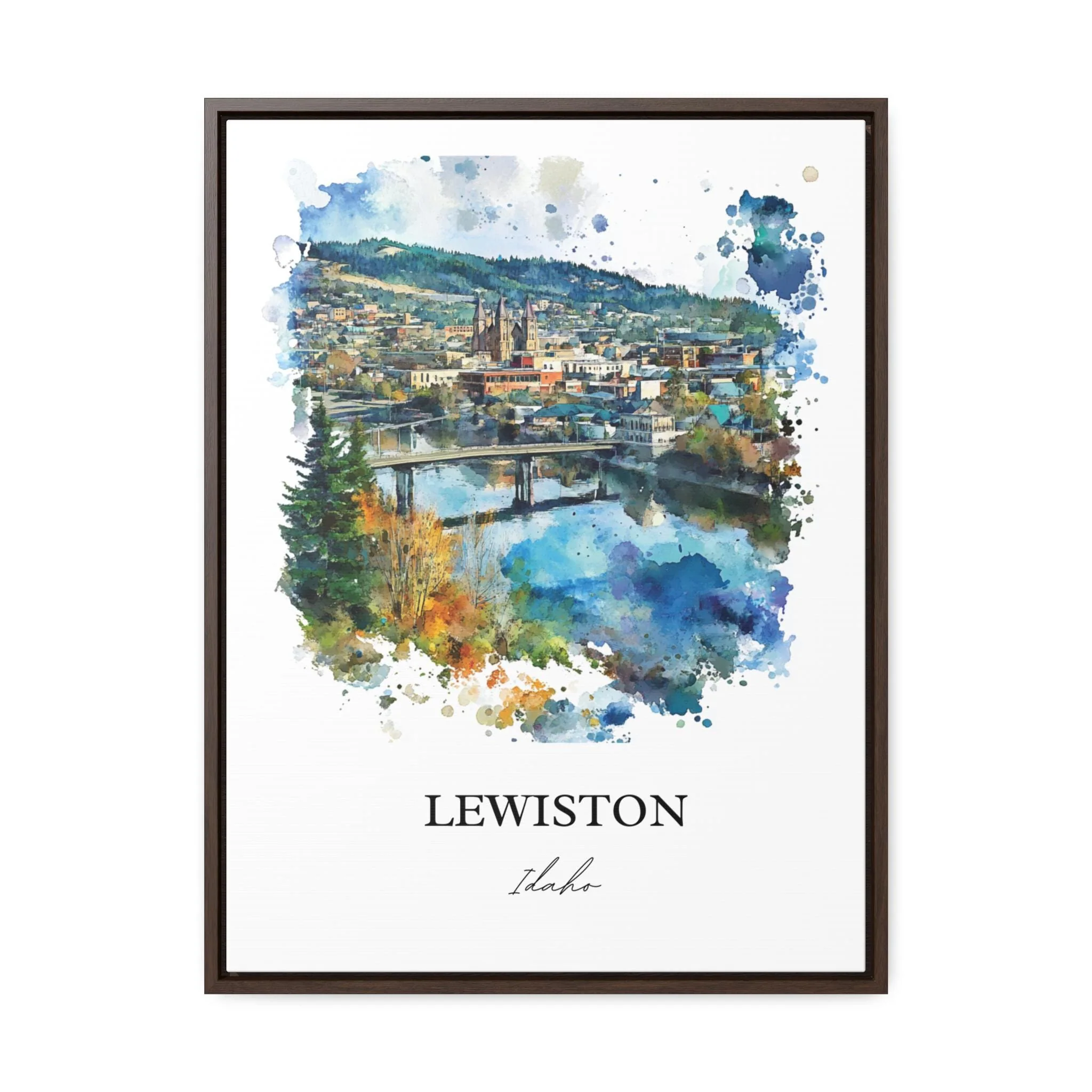 Lewiston, Idaho, Idaho – Watercolor Art Print - Image 7
