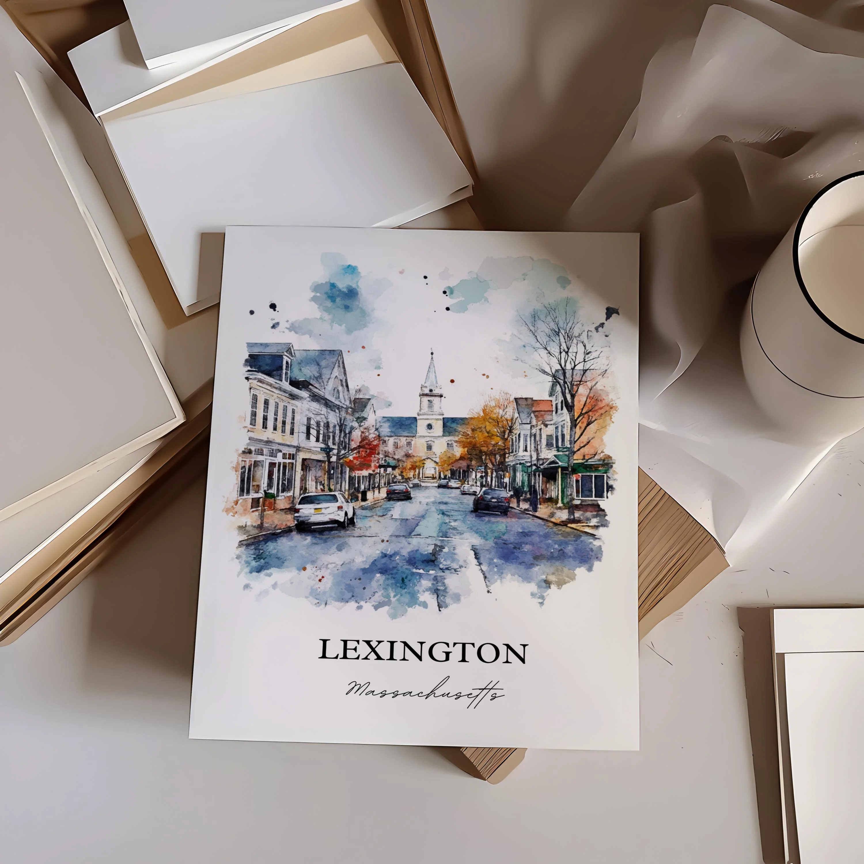 Lexington, Kentucky – Watercolor Art Print - Image 4