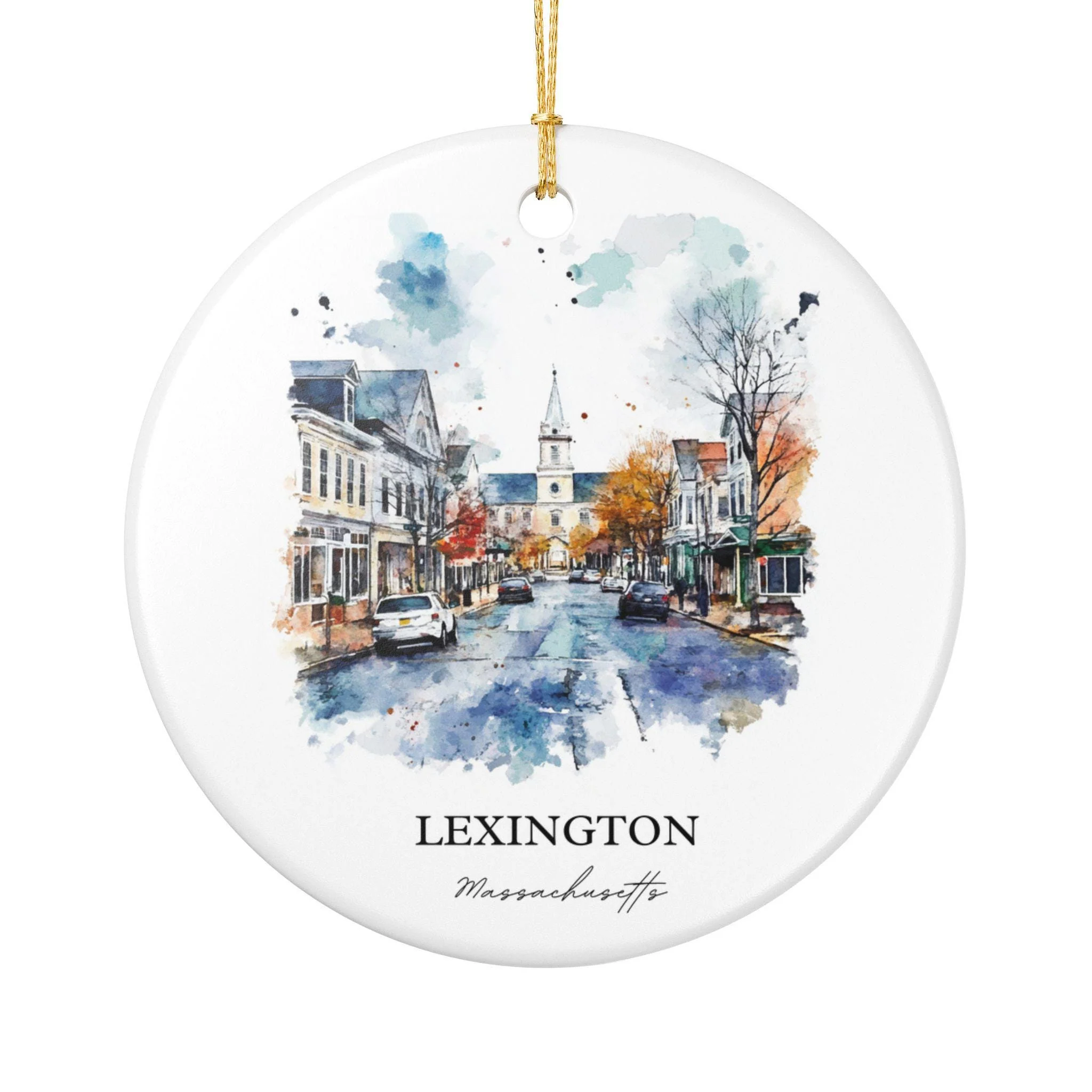 Lexington Massachusetts Ornament: Unique Lexington MA Souvenir, Lexington MA Xmas Decor, and Authentic Lexington MA Gift - Image 2