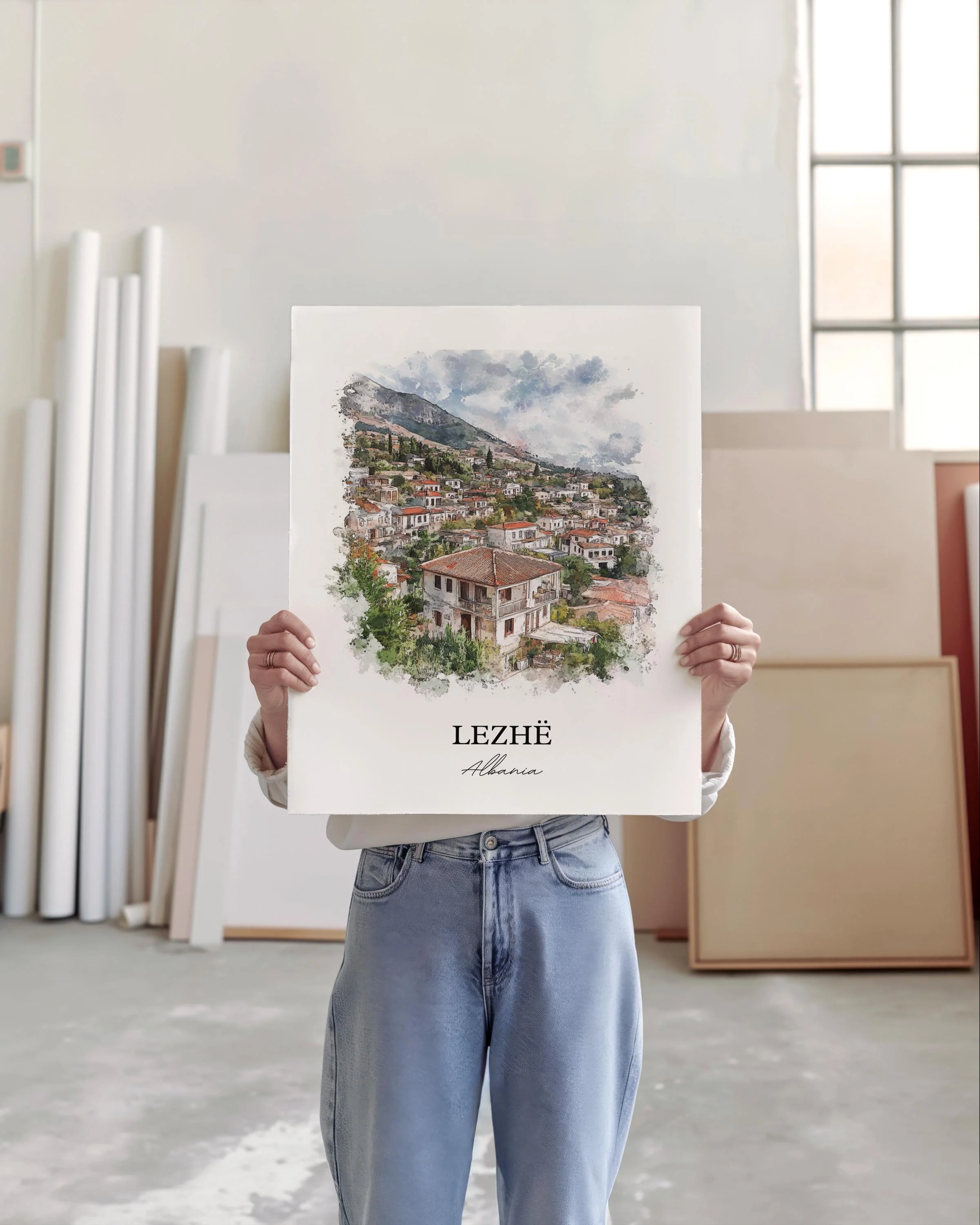 Lezhë, Albania – Watercolor Art Print - Image 5