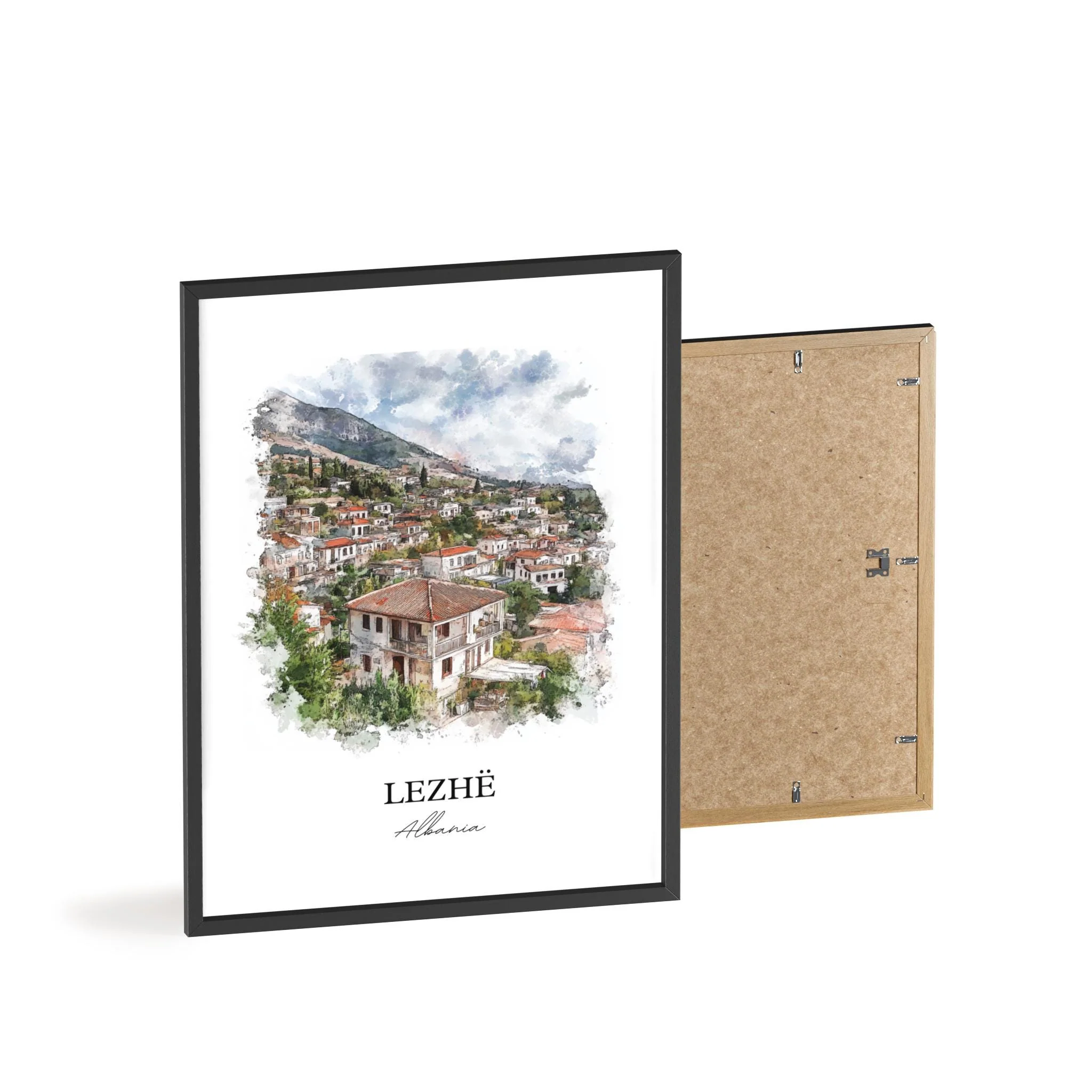 Lezhë, Albania – Watercolor Art Print - Image 8