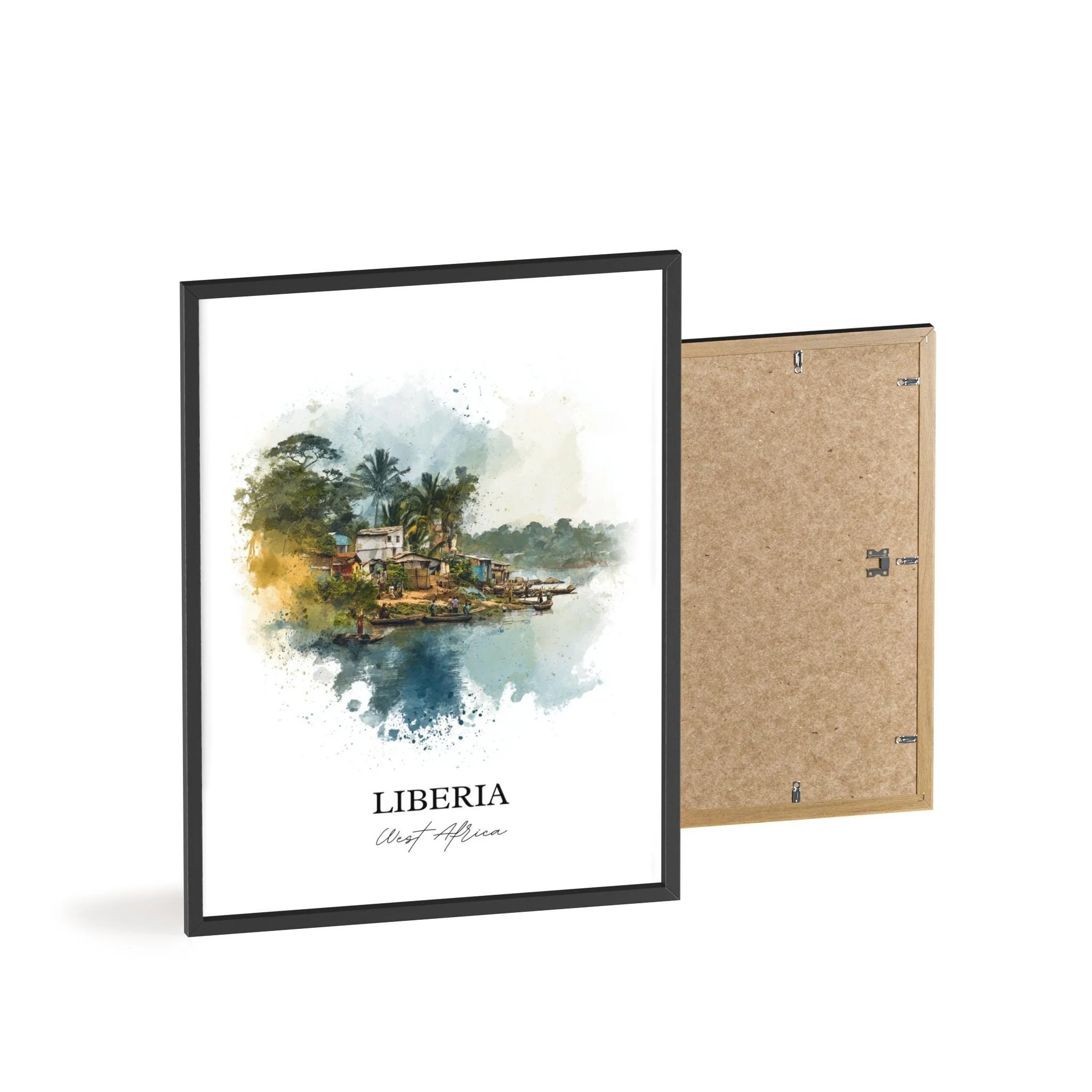 Liberia, Africa – Watercolor Art Print - Image 8