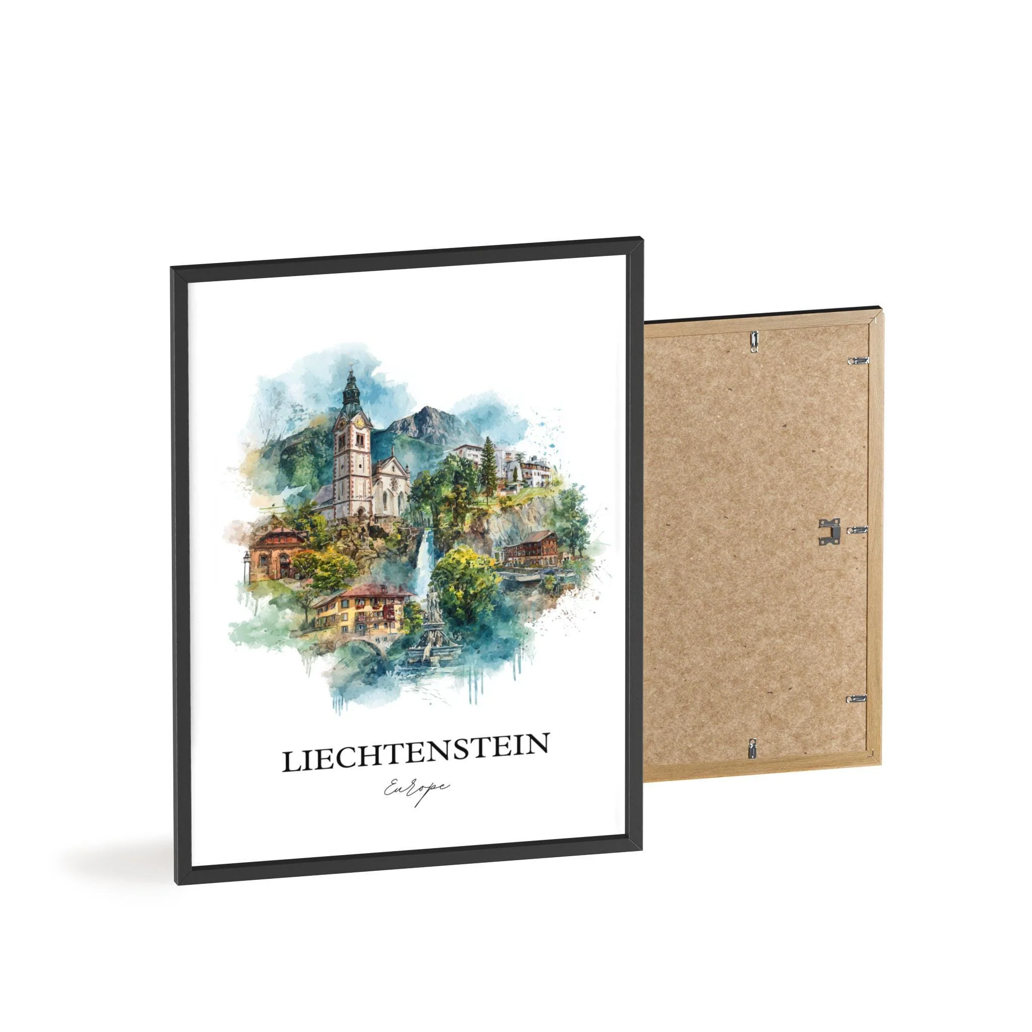 Liechtenstein, Liechtenstein – Watercolor Art Print - Image 8
