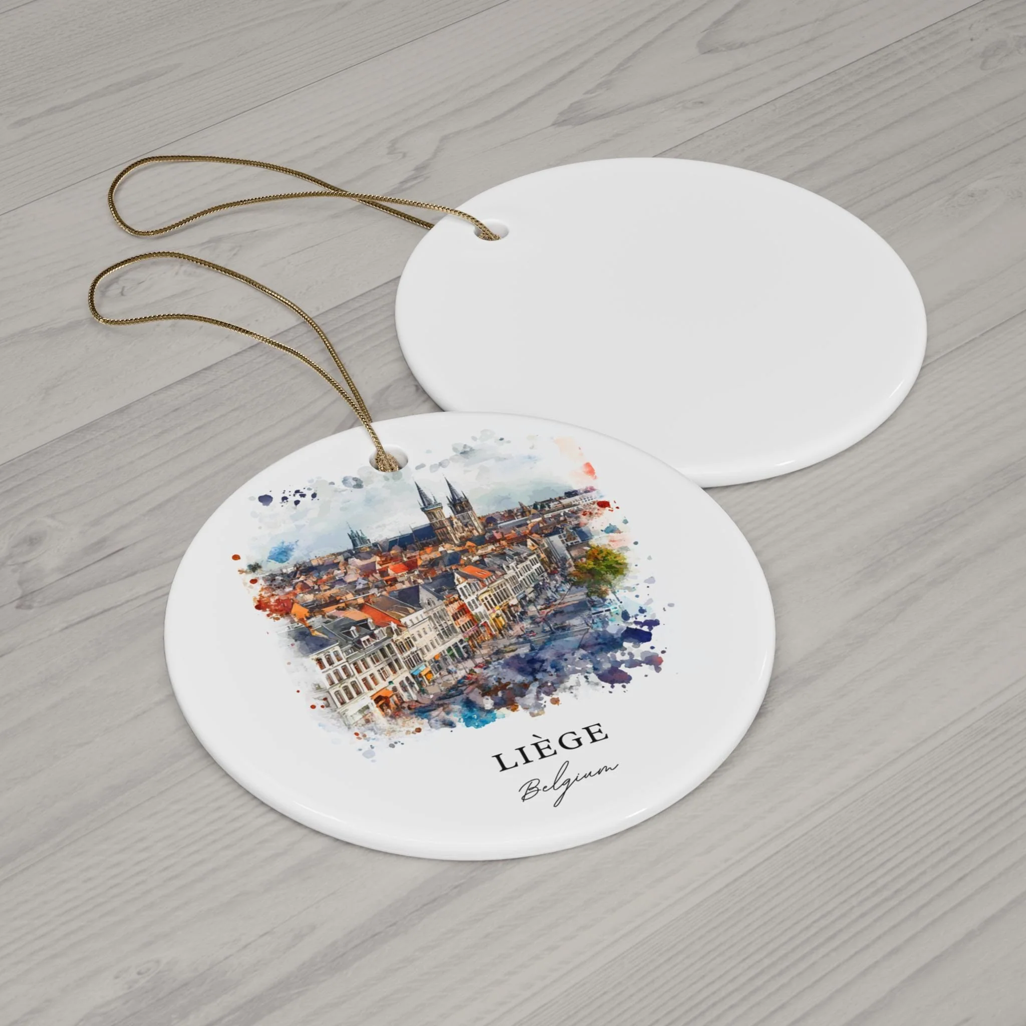Liege Belgium Ornament: Unique Liege Souvenir, Liege Xmas Decor, and Authentic Liege Belgium Christmas Gift - Image 2