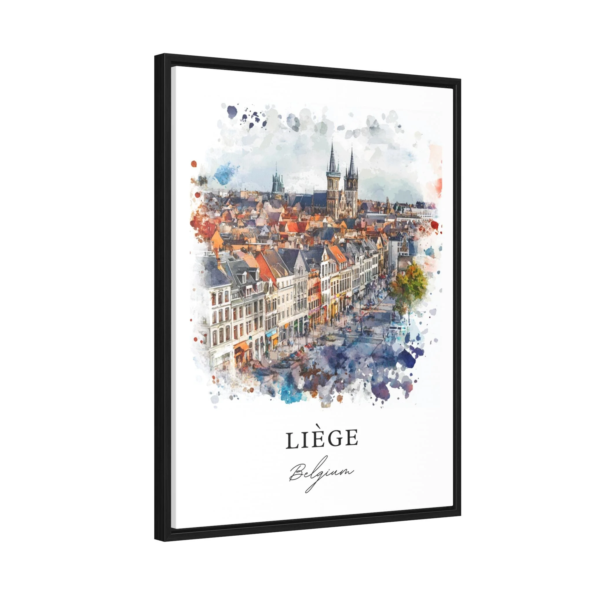 Liege, Belgium – Watercolor Art Print - Image 5