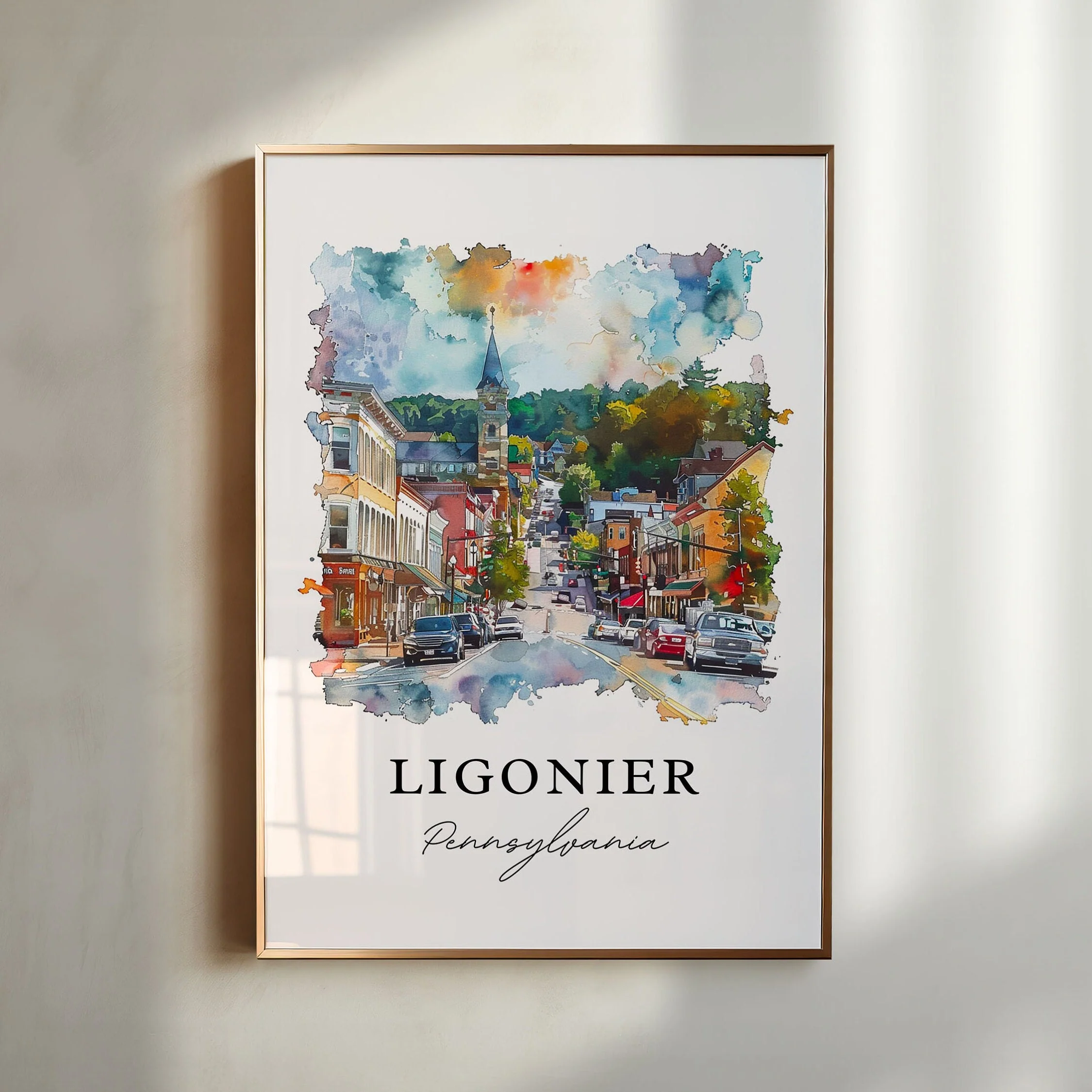 Ligonier, USA – Watercolor Art Print