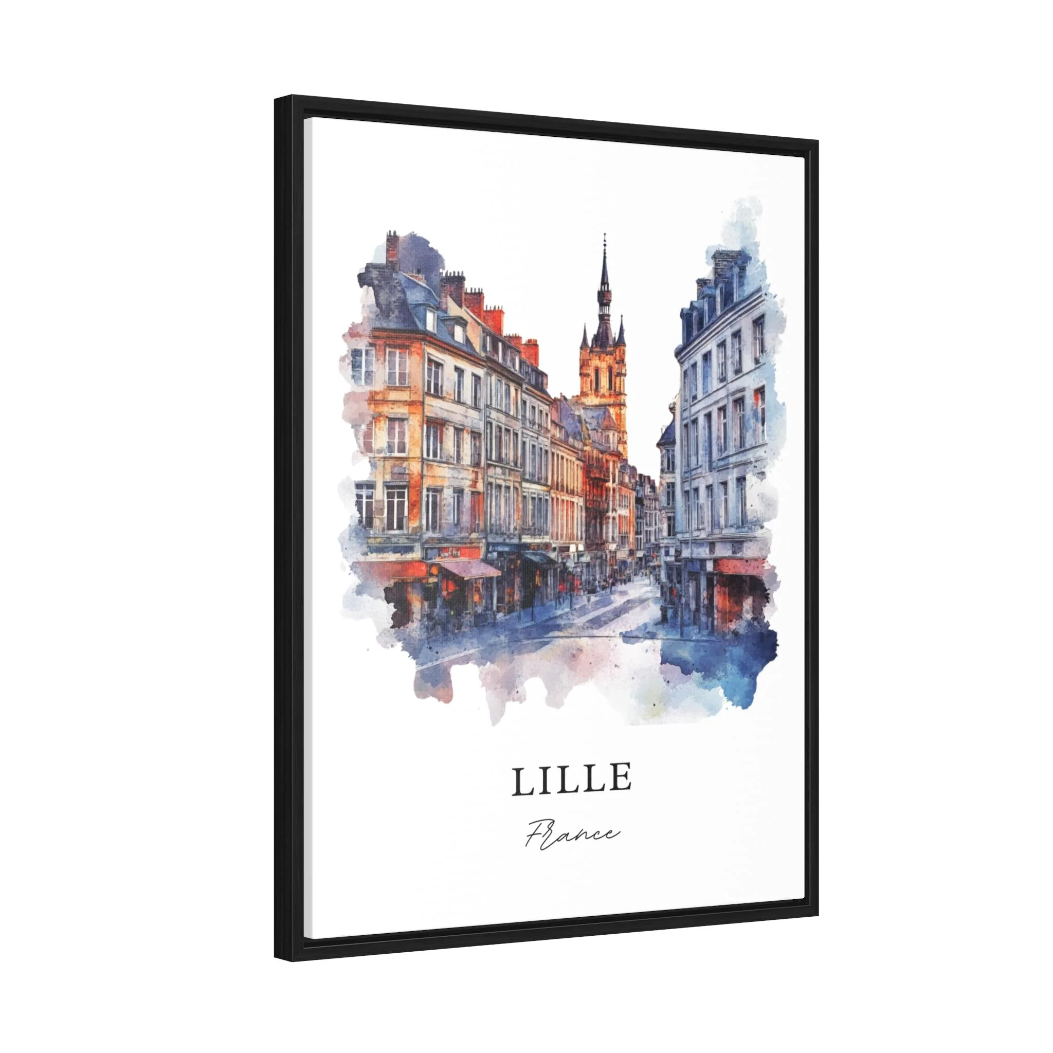 Lille, France – Watercolor Art Print - Image 2
