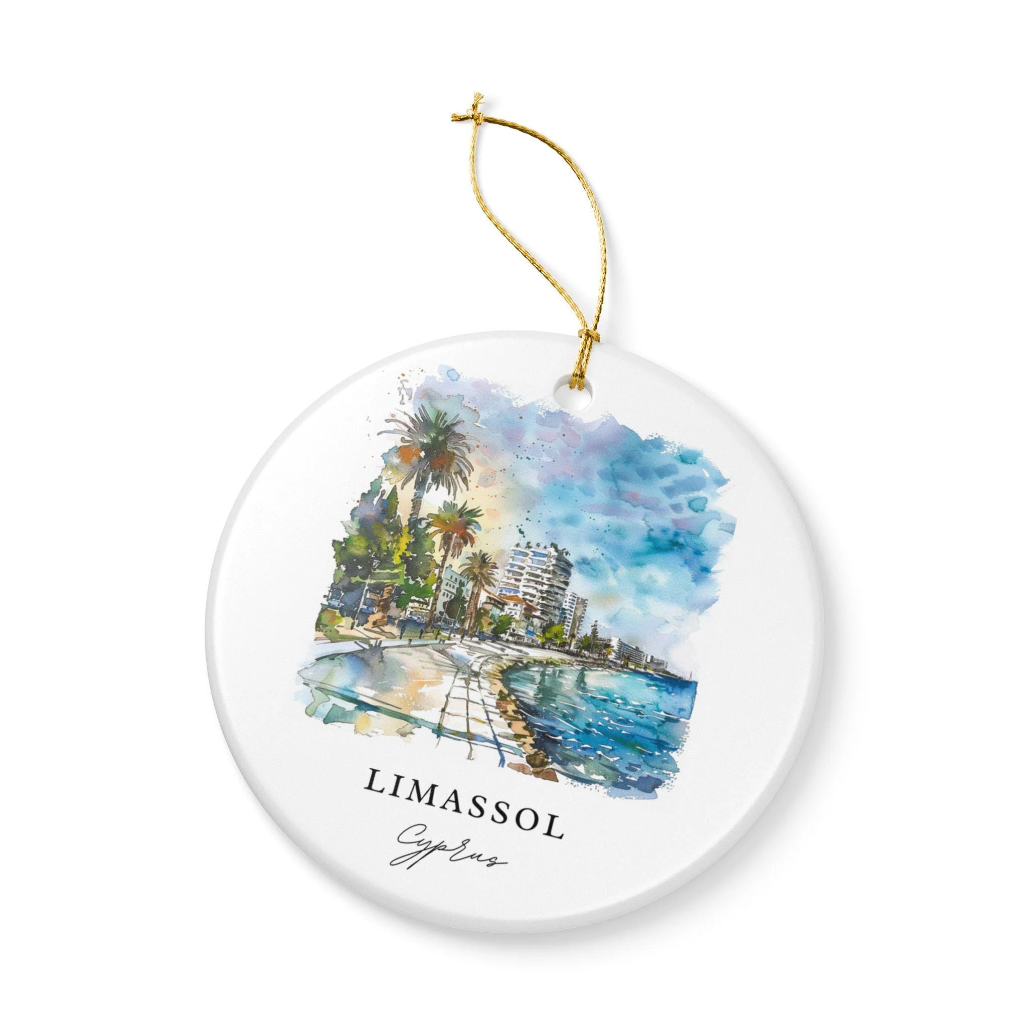 Limassol Cyprus Ornament: Unique Cyprus Souvenir, Limassol Xmas Decor, and Authentic Limassol Cyprus Gift - Image 3