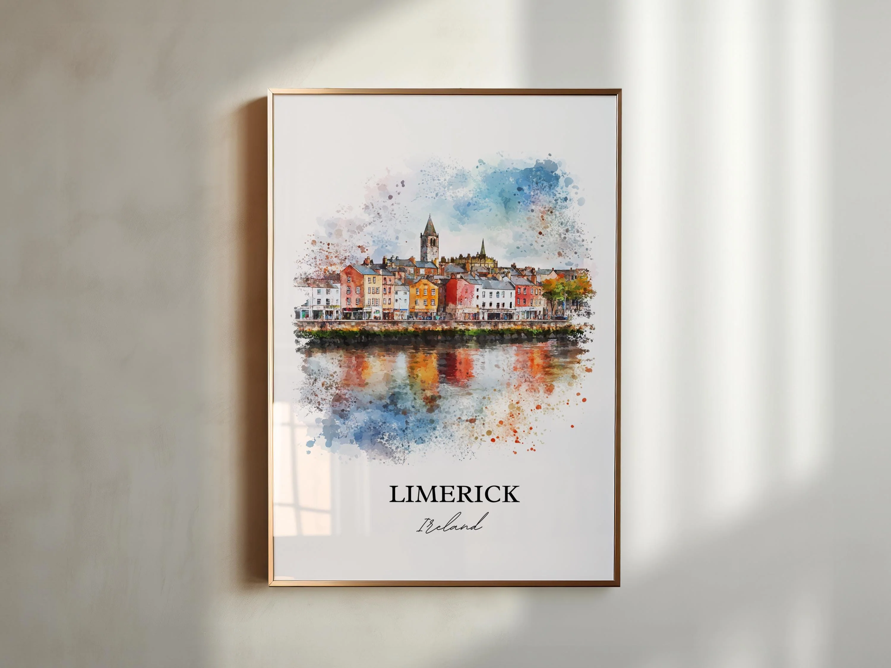 Limerick, Ireland – Watercolor Art Print - Image 4