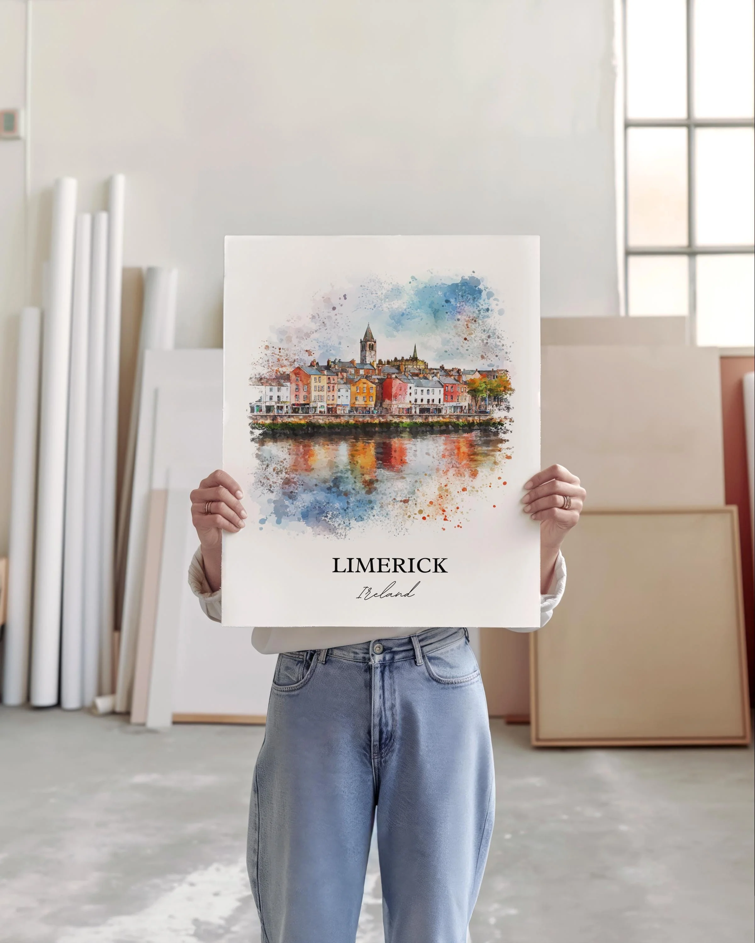 Limerick, Ireland – Watercolor Art Print - Image 5