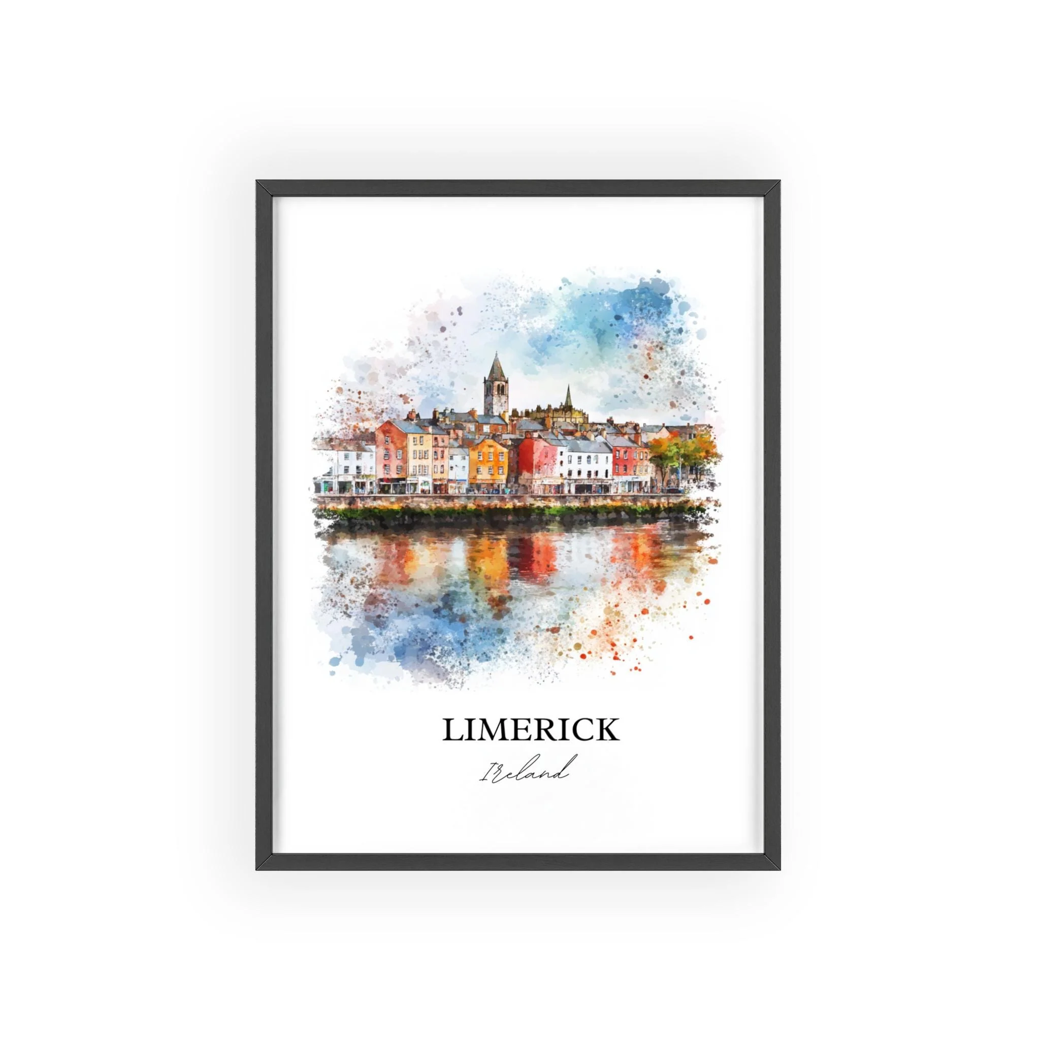 Limerick, Ireland – Watercolor Art Print - Image 8