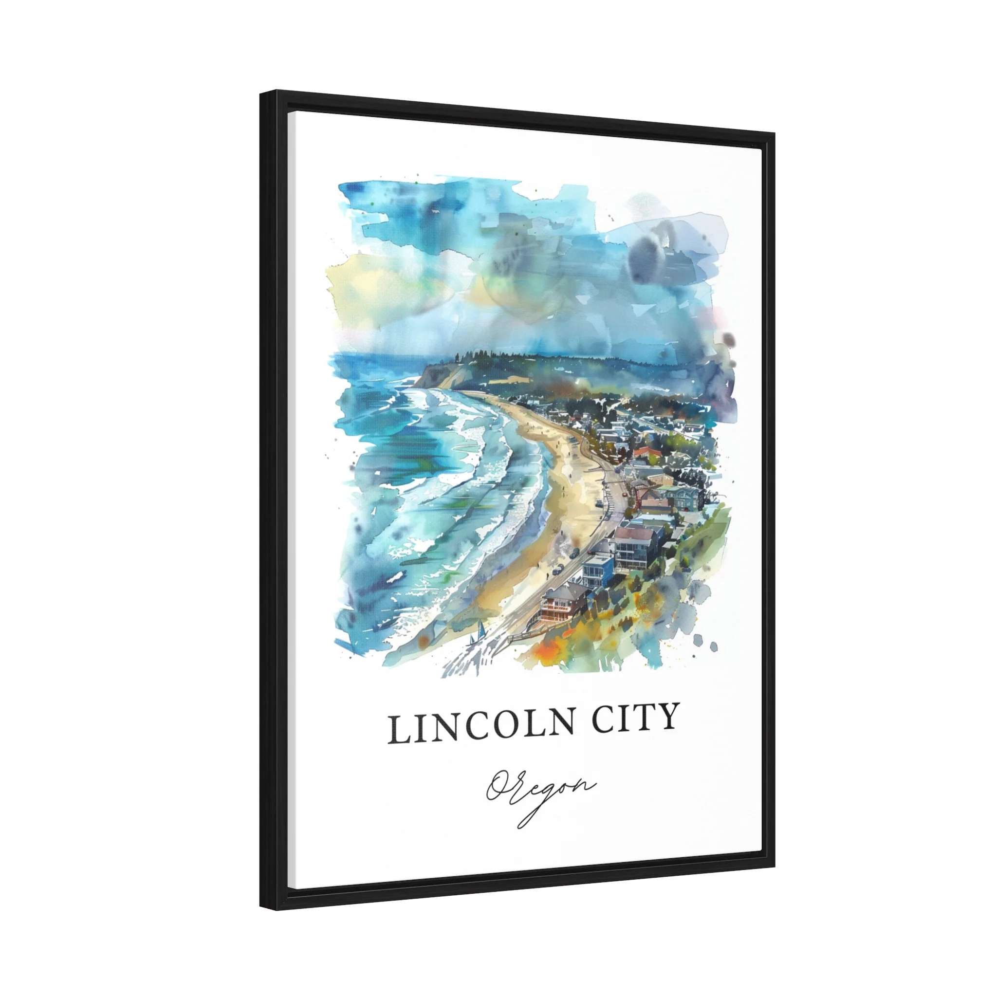 Lincoln City, Oregon, Oregon – Watercolor Art Print - Image 6